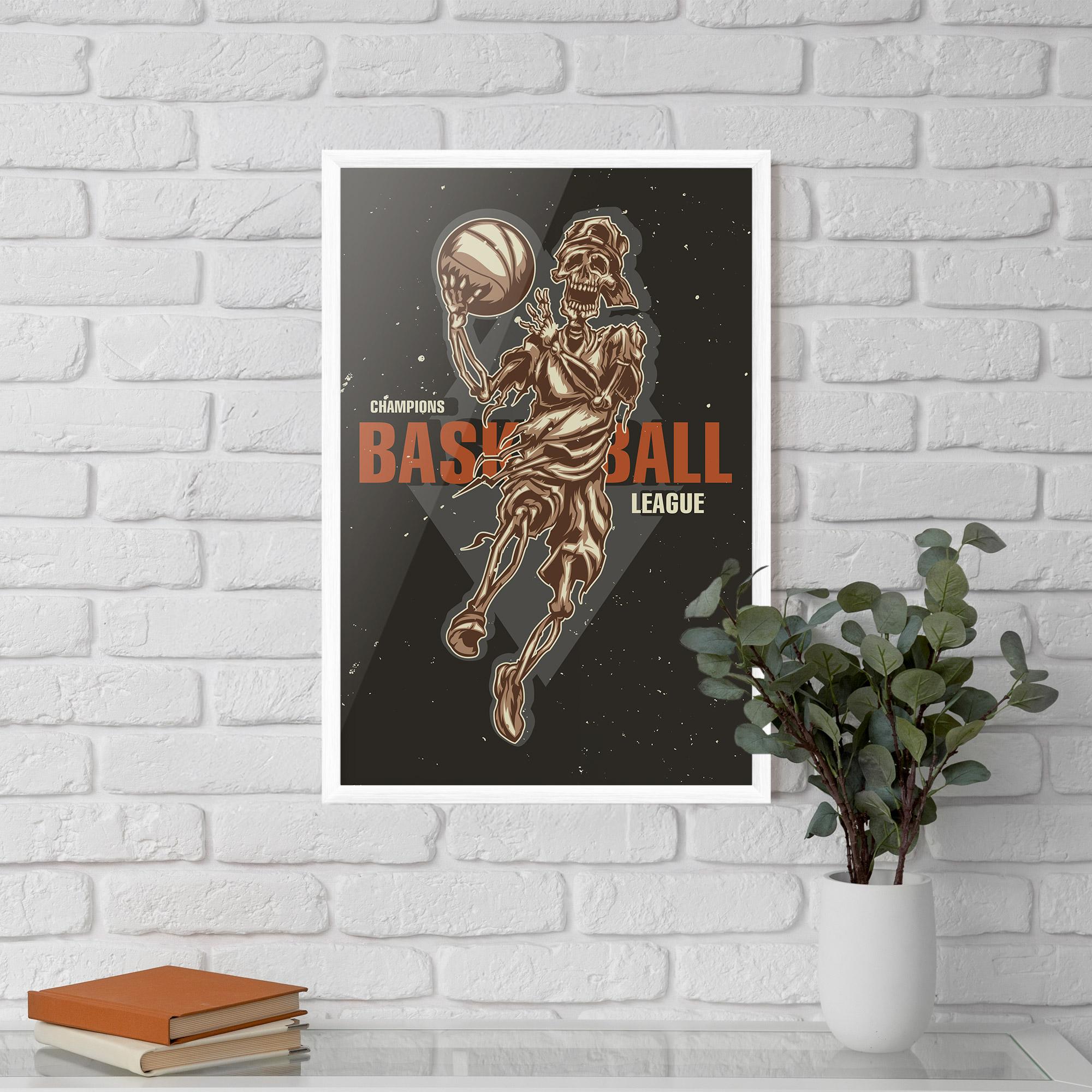 Keretezett Poszter Basketball League mockup 5
