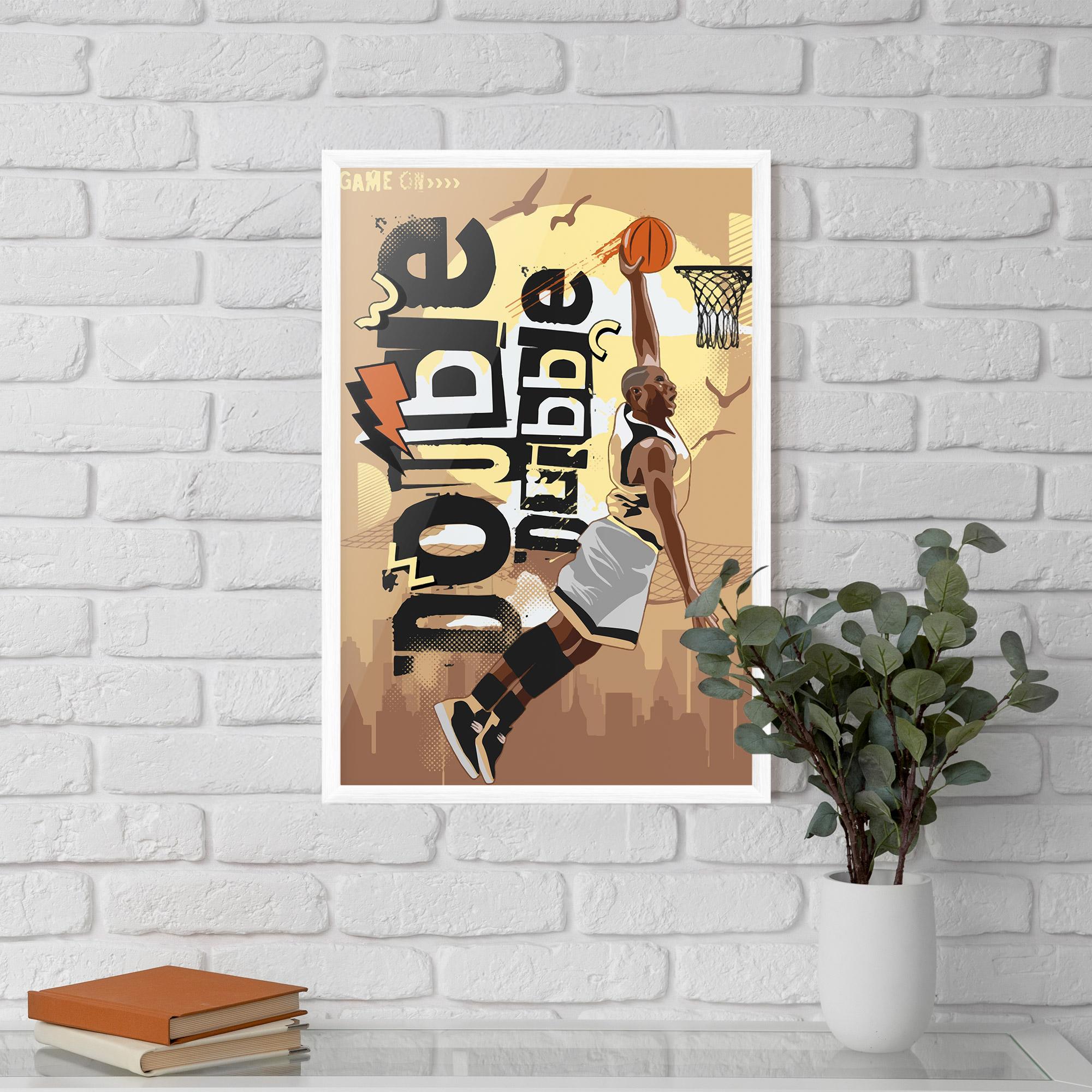 Keretezett Poszter Double Dribble mockup 5