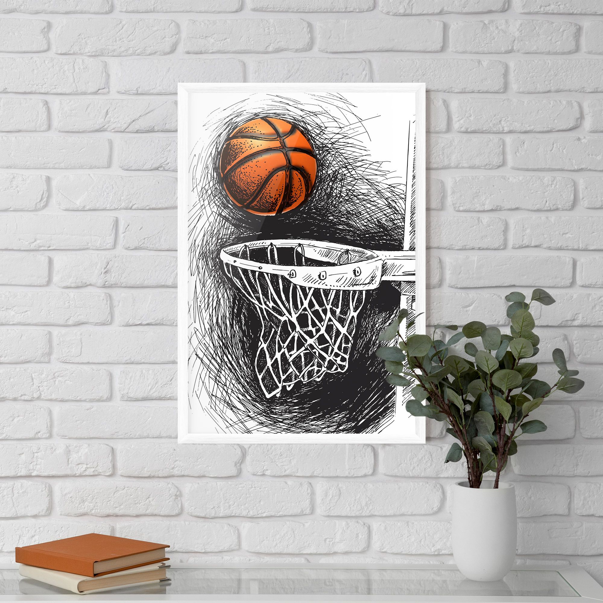 Grey Line Basket mockup 5