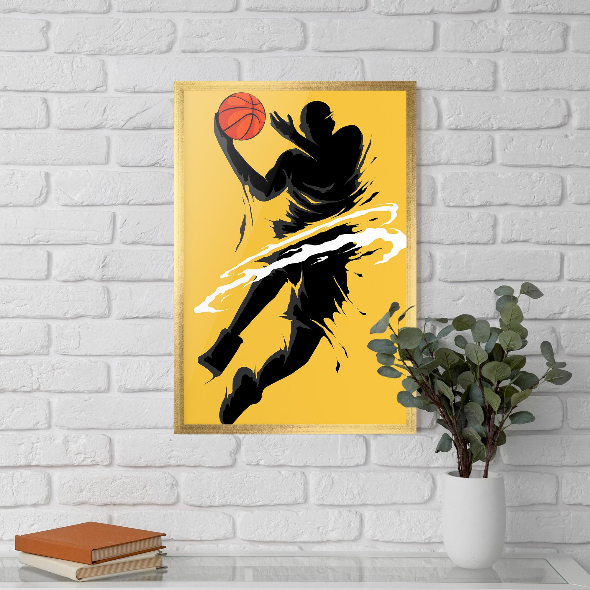 Keretezett Poszter Basketball Smoke mockup 5
