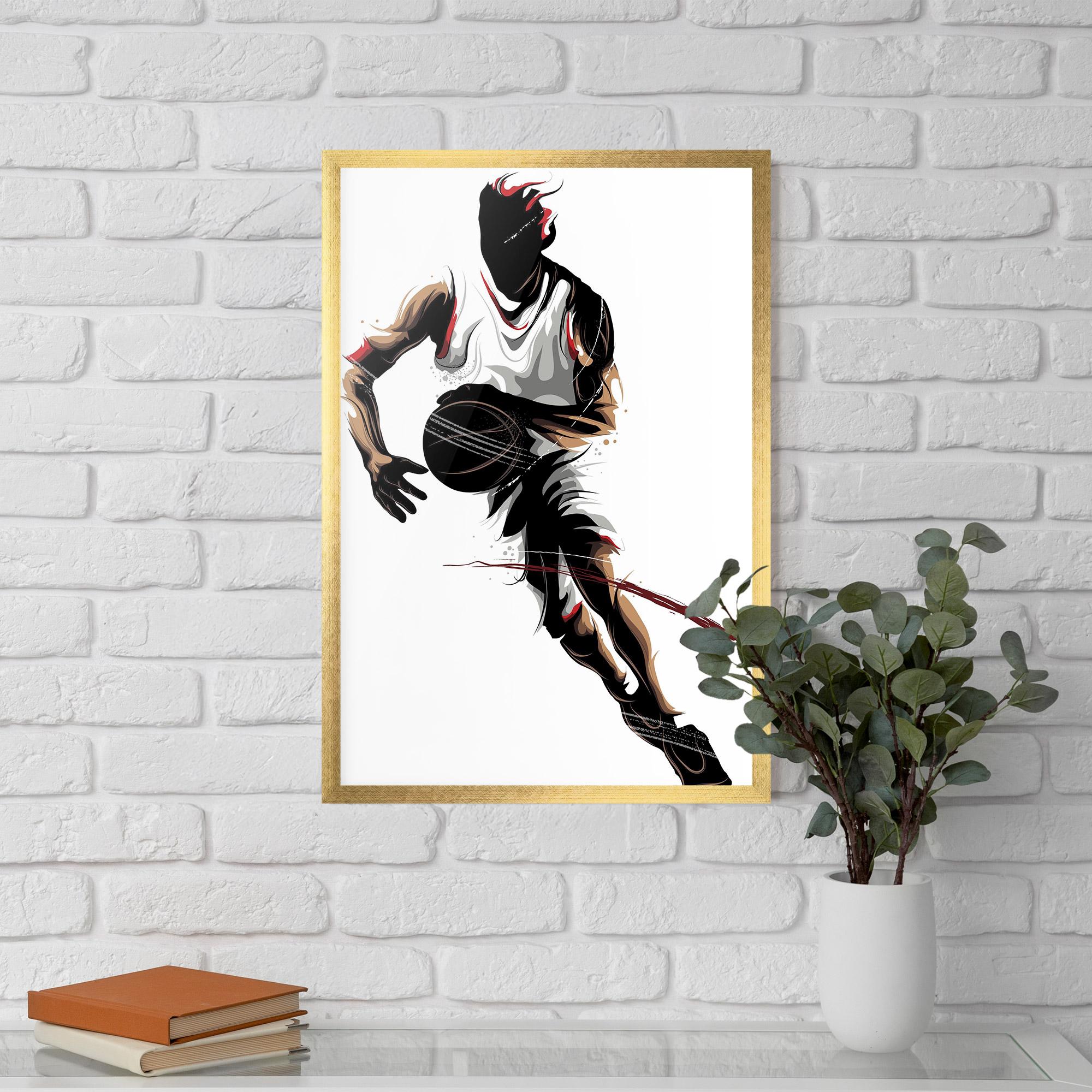 Keretezett Poszter Dribbling Run mockup 5