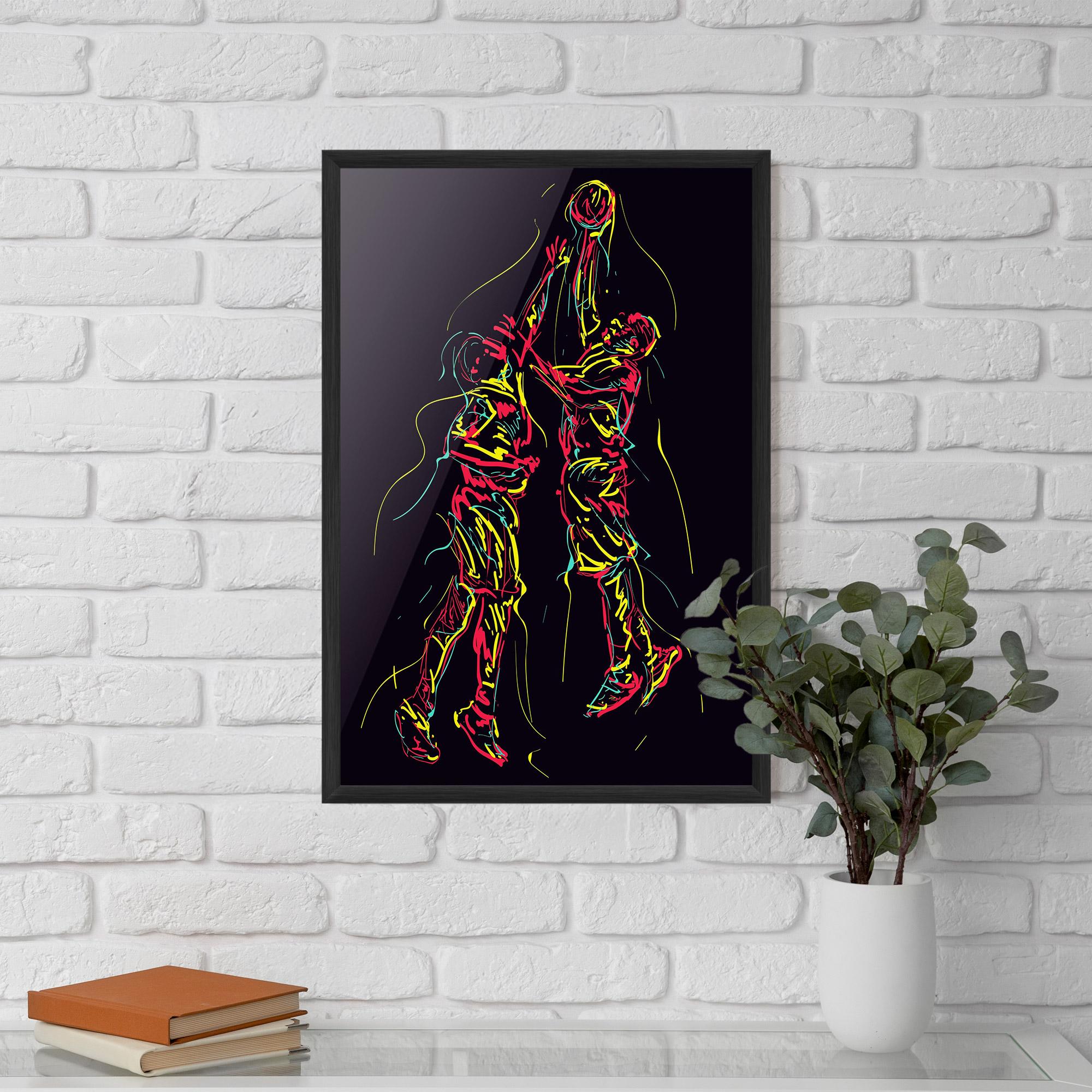 Keretezett Poszter Basket Line Jump mockup 5