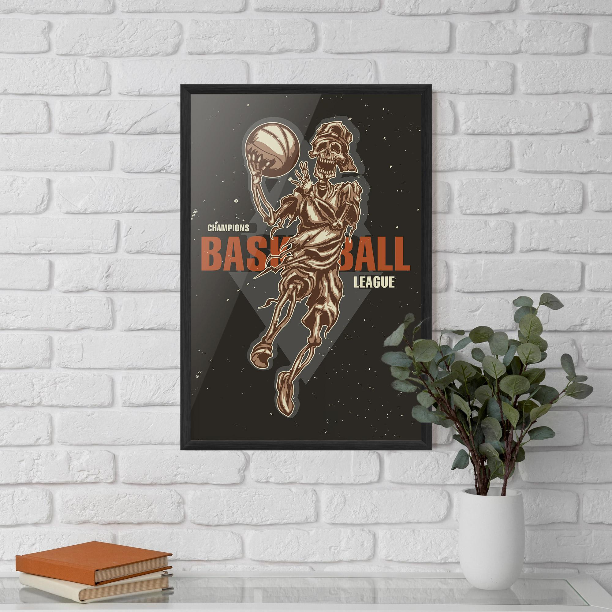 Keretezett Poszter Basketball League mockup 5