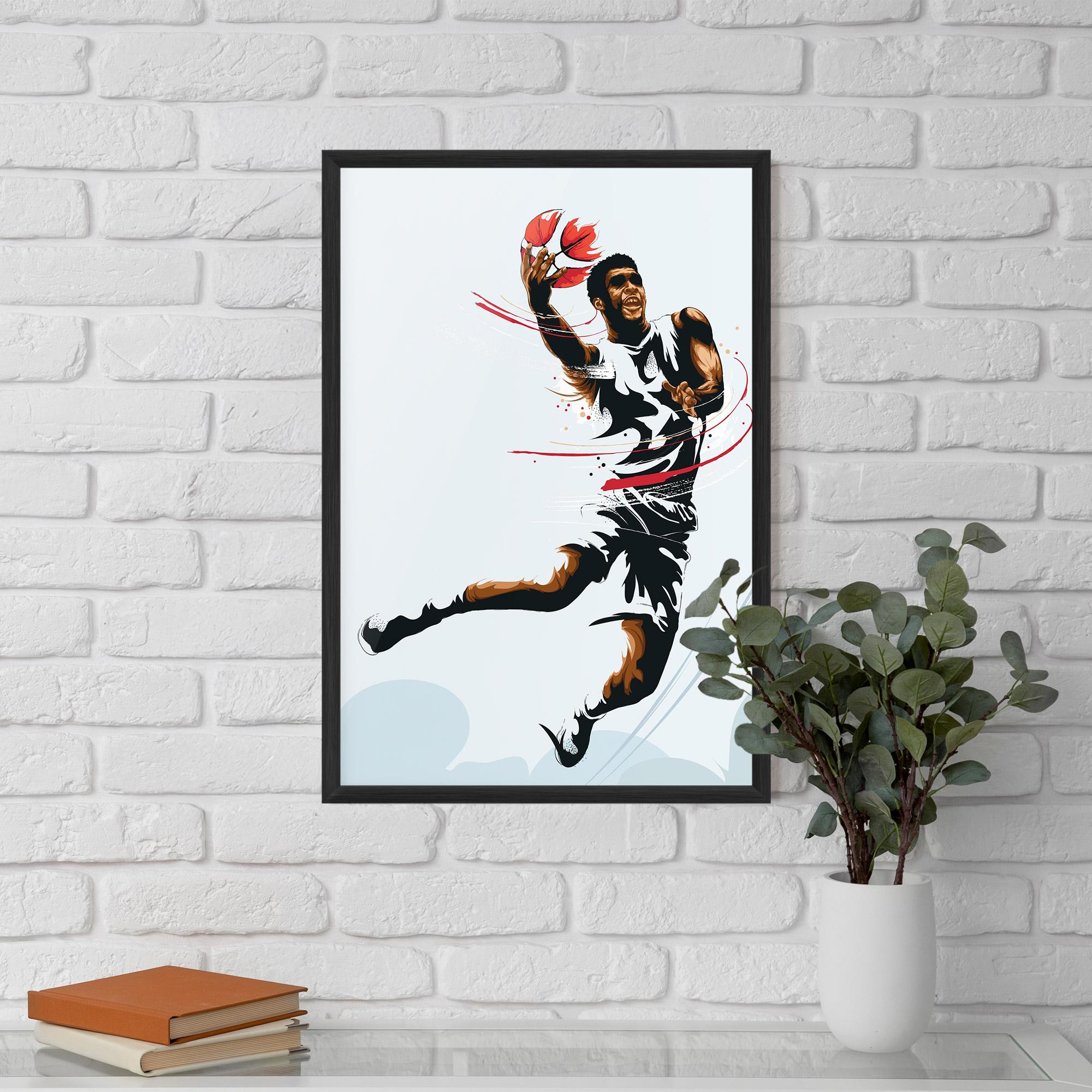 Keretezett Poszter Basketball Shot mockup 5