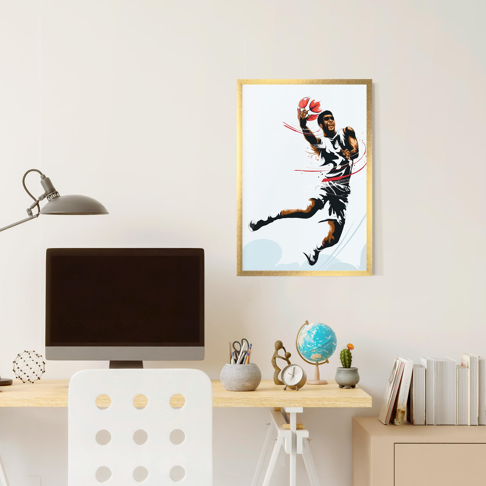 Keretezett Poszter Basketball Shot mockup 6