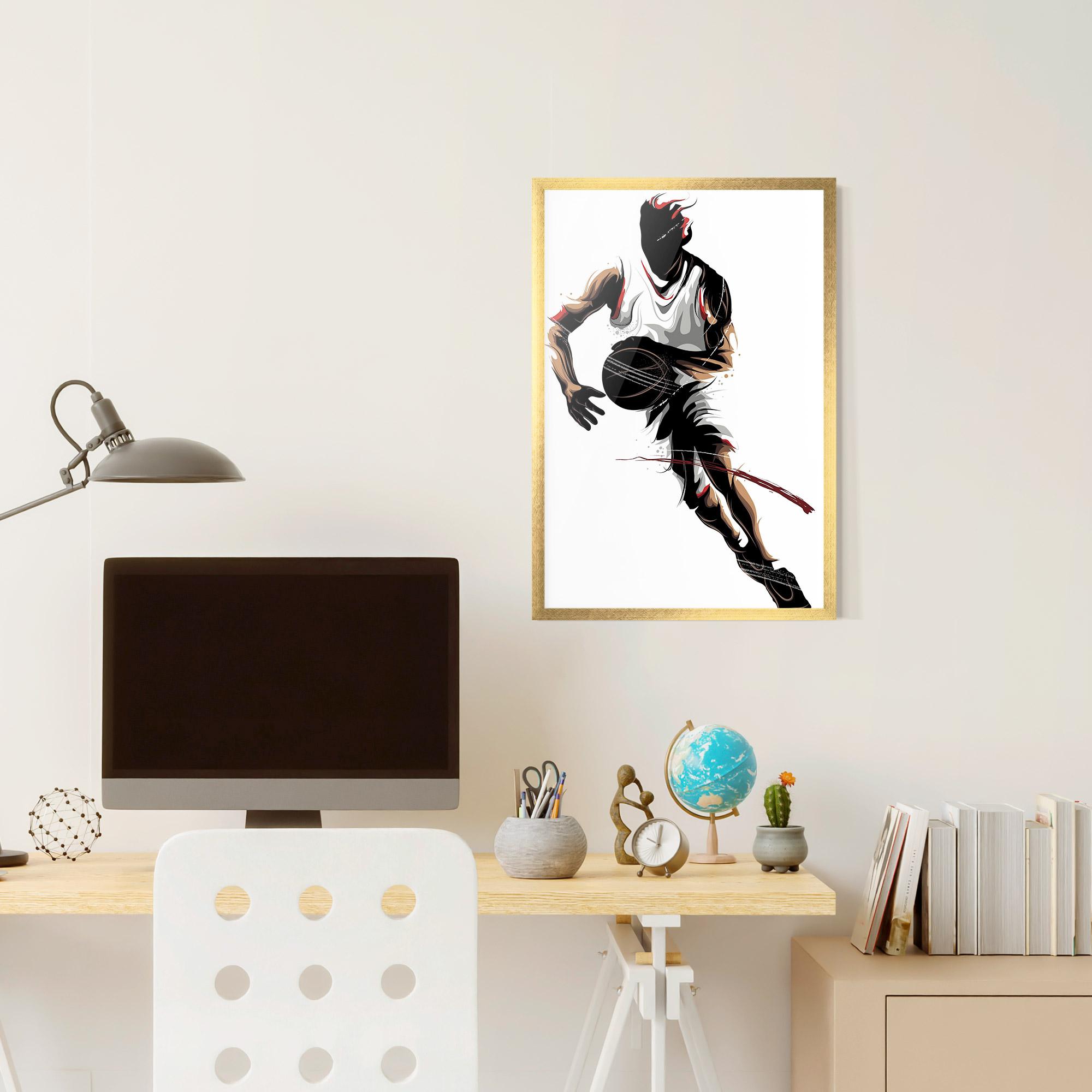 Keretezett Poszter Dribbling Run mockup 6