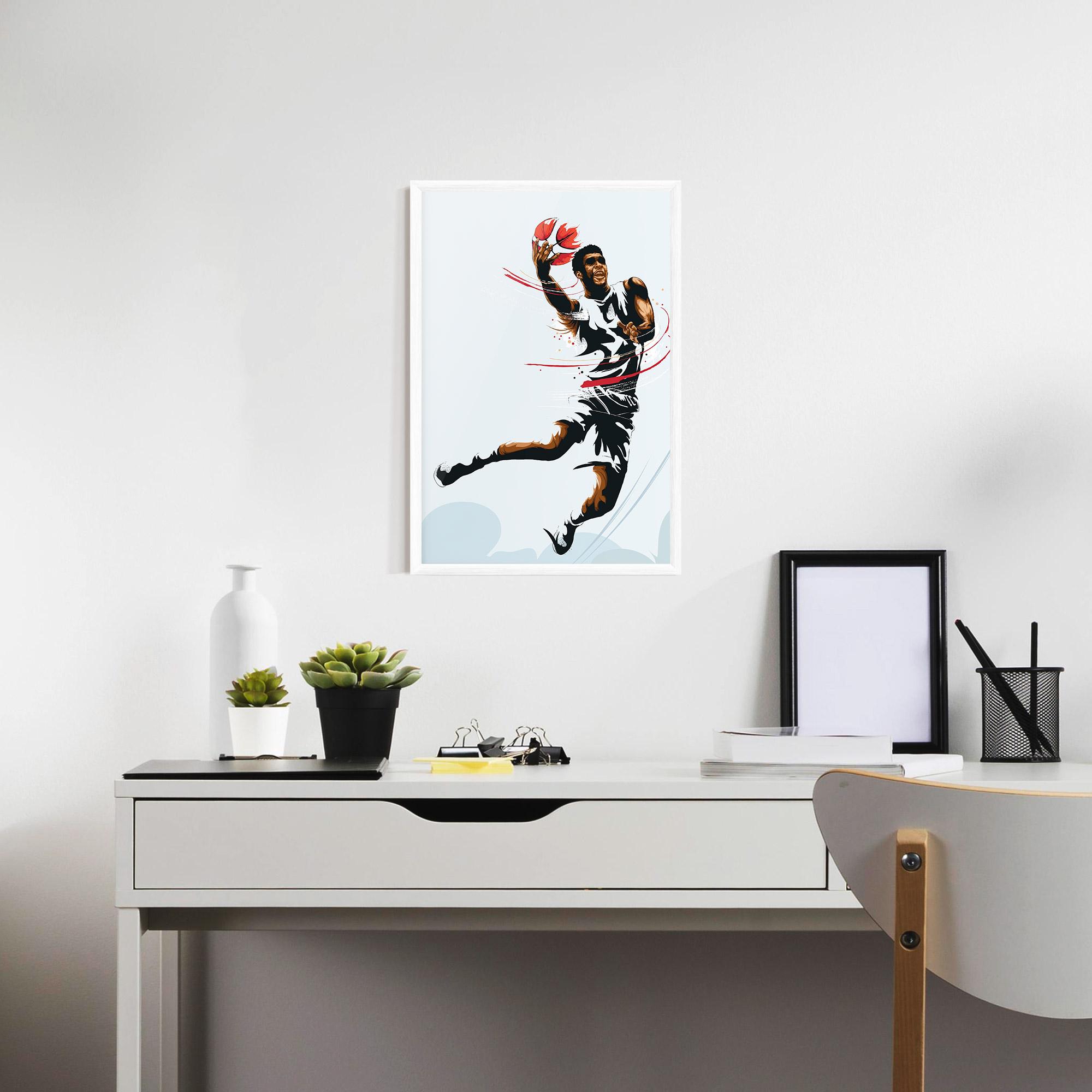 Keretezett Poszter Basketball Shot mockup 7