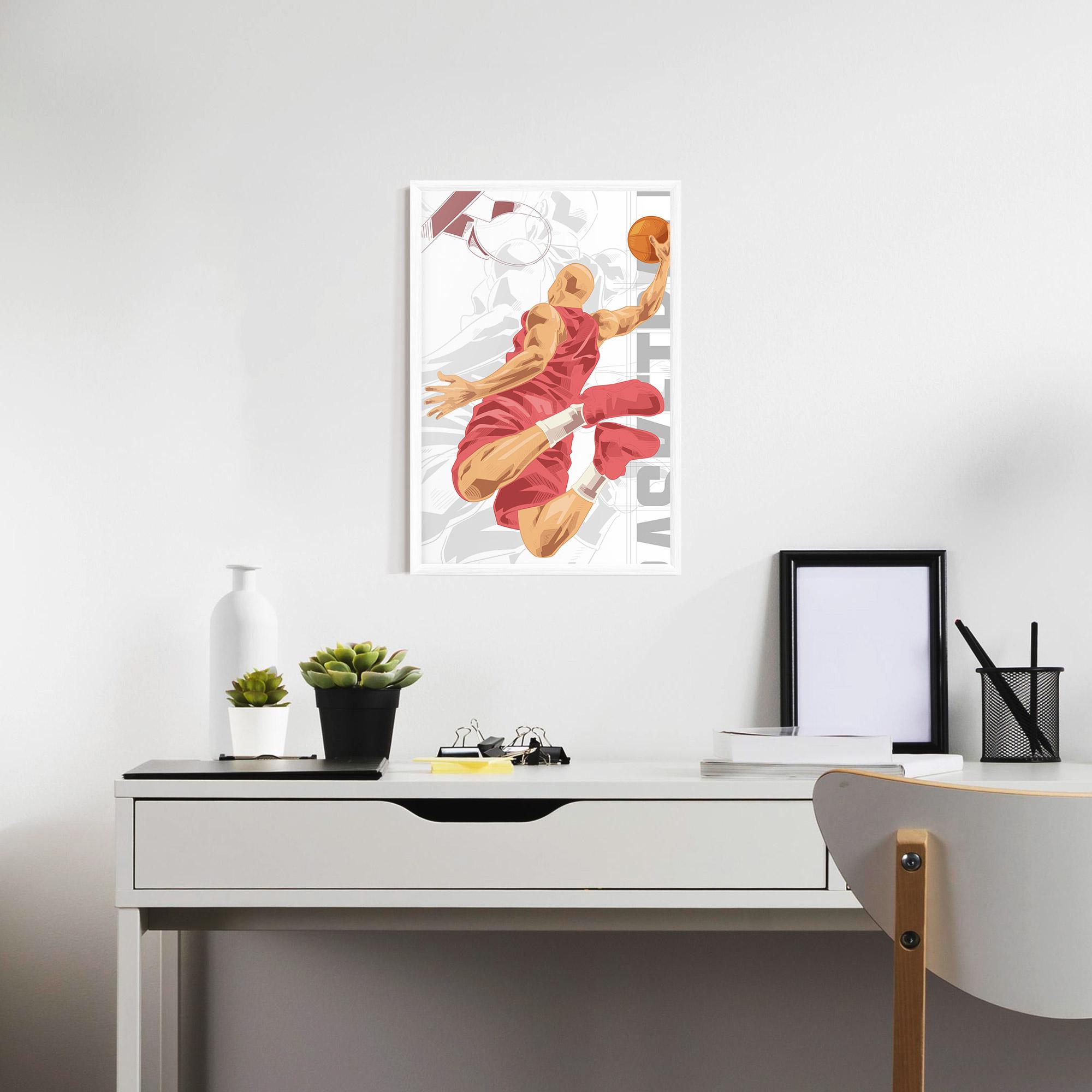 Keretezett Poszter Pink Basketball mockup 7