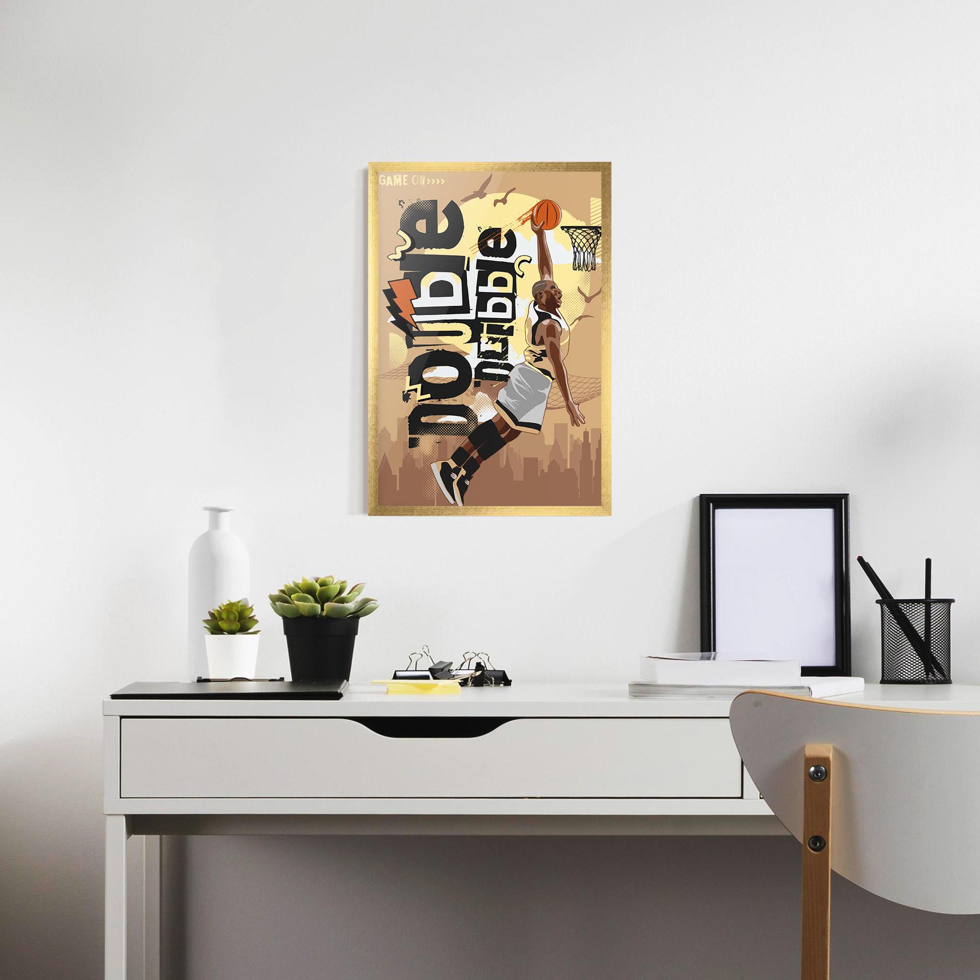 Keretezett Poszter Double Dribble mockup 7