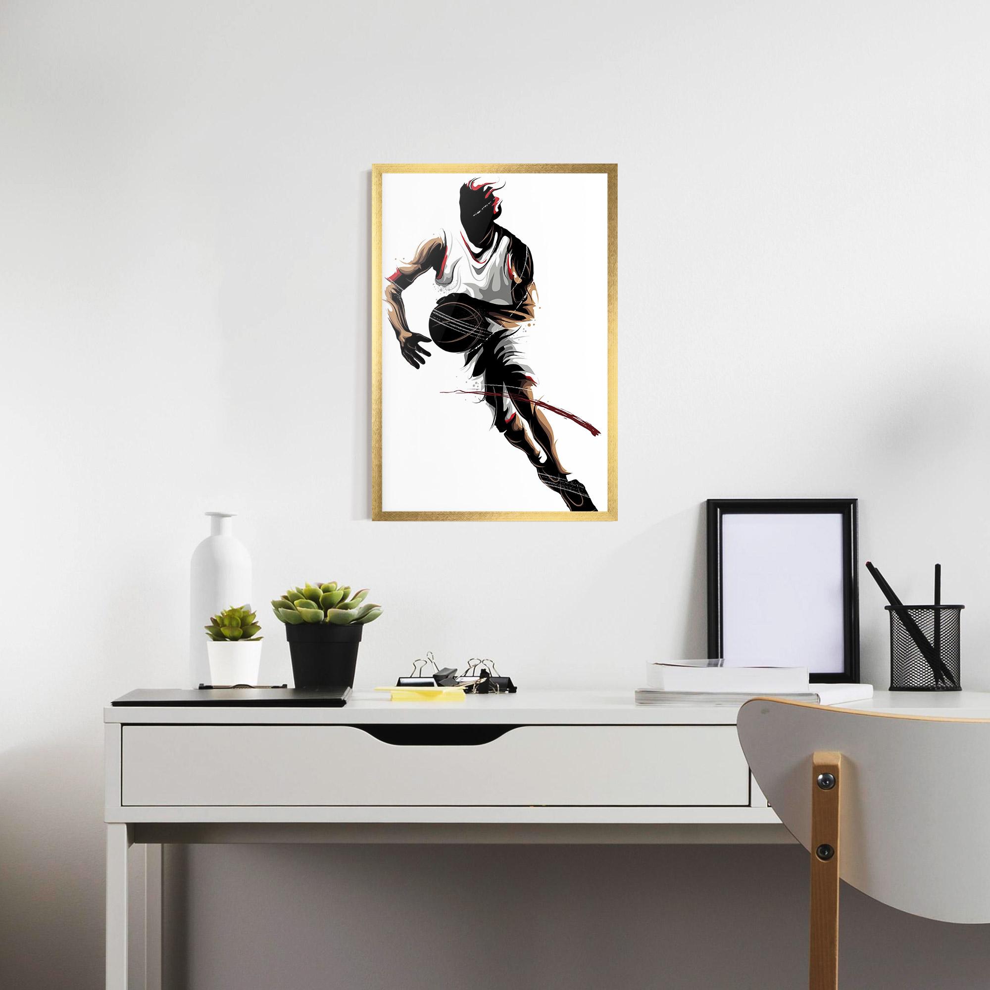 Keretezett Poszter Dribbling Run mockup 7