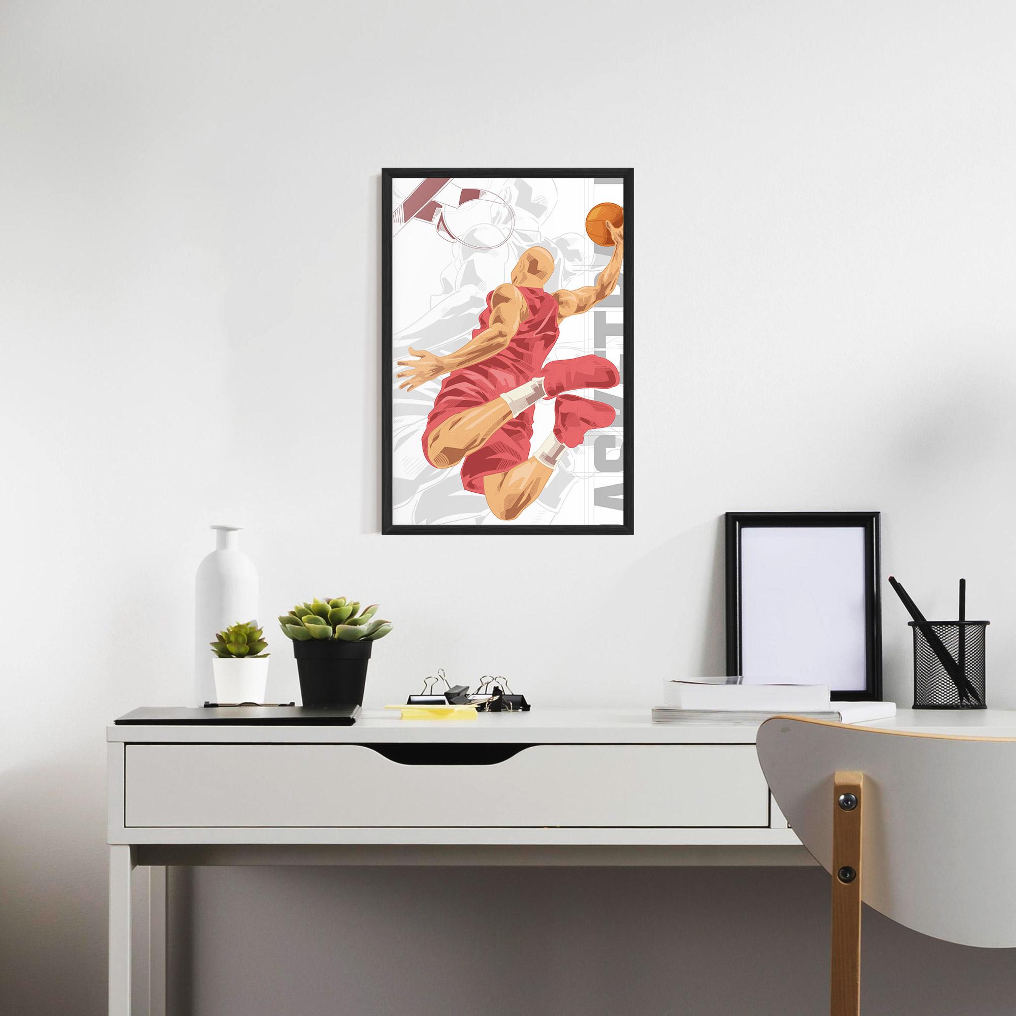 Keretezett Poszter Pink Basketball mockup 7