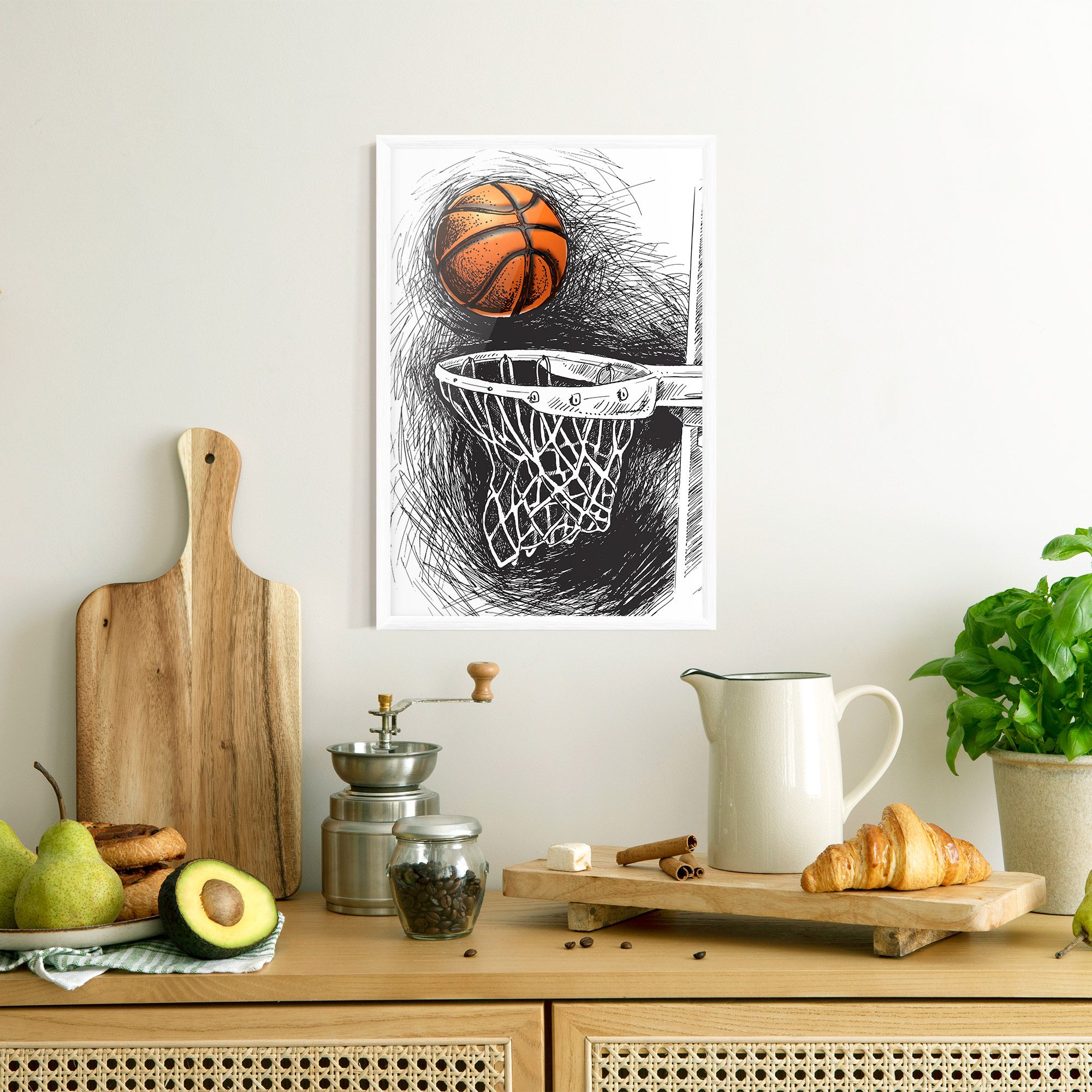 Grey Line Basket mockup 8