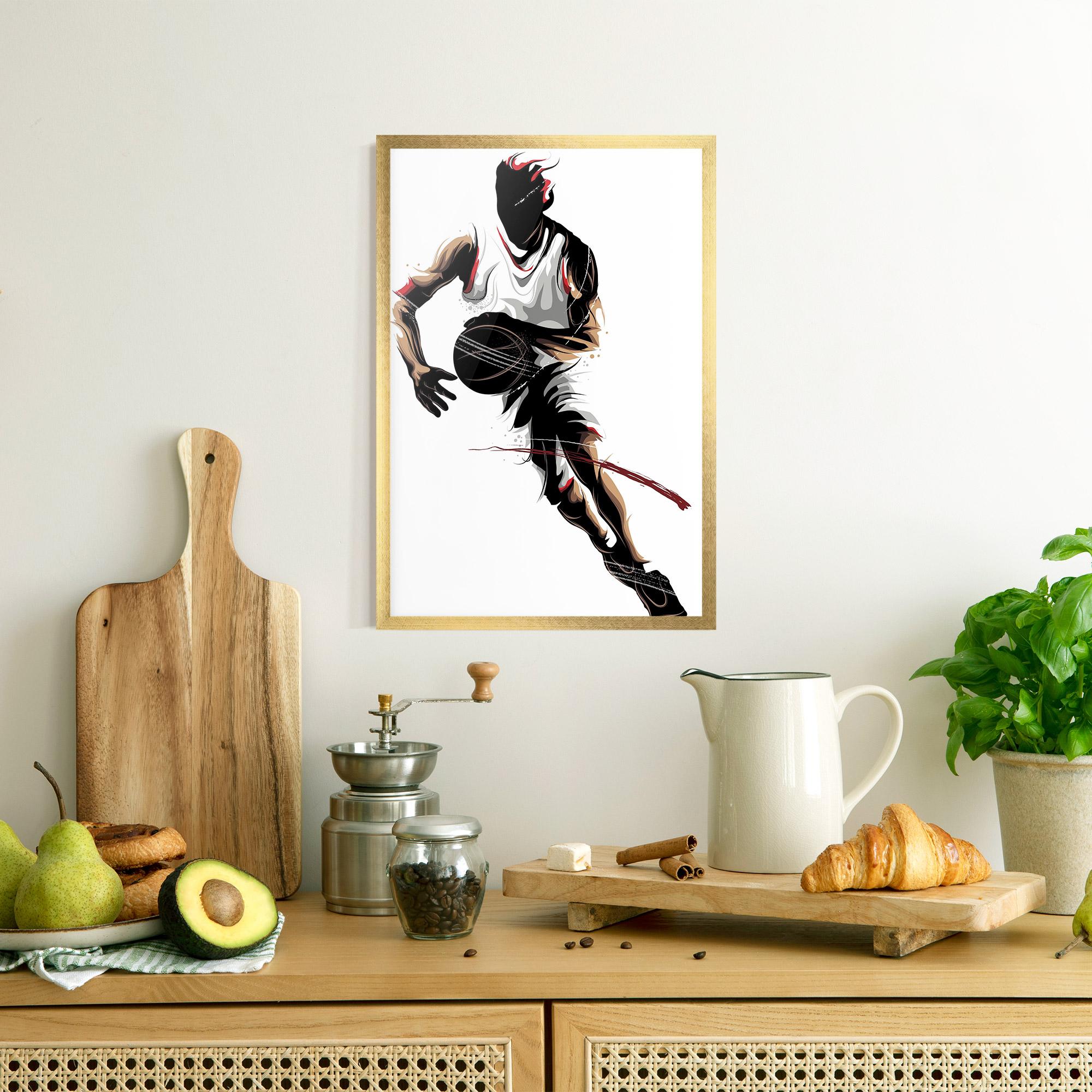 Keretezett Poszter Dribbling Run mockup 8