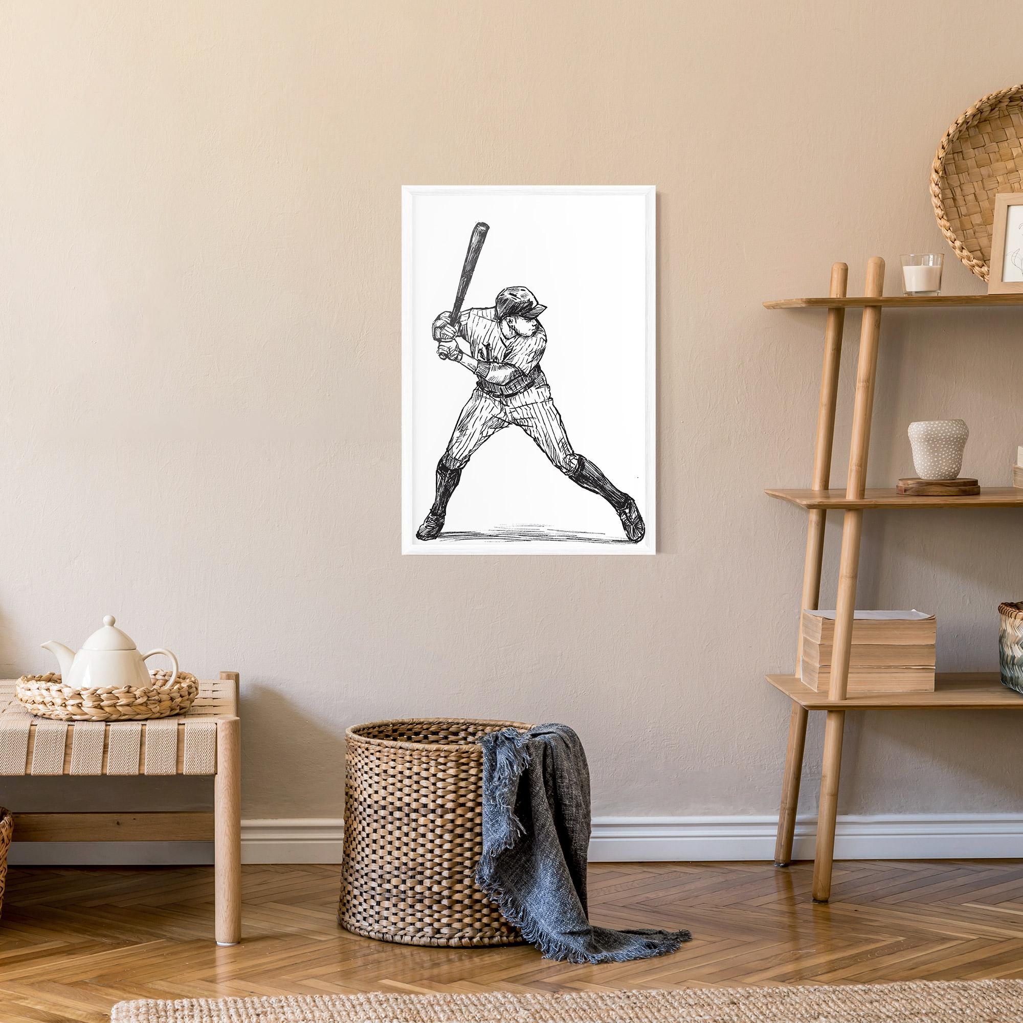 Keretezett Poszter Baseball Play mockup 9