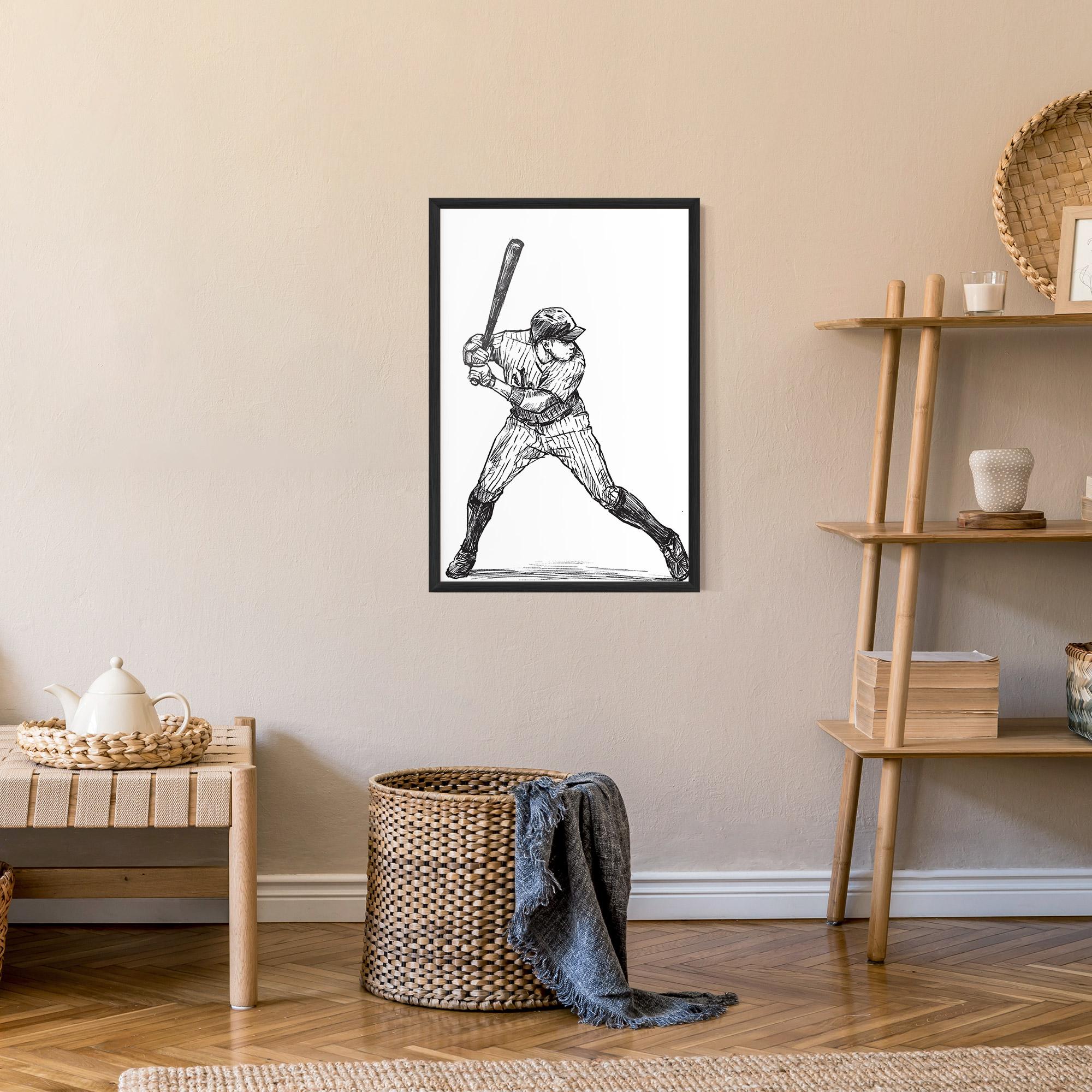 Keretezett Poszter Baseball Play mockup 9