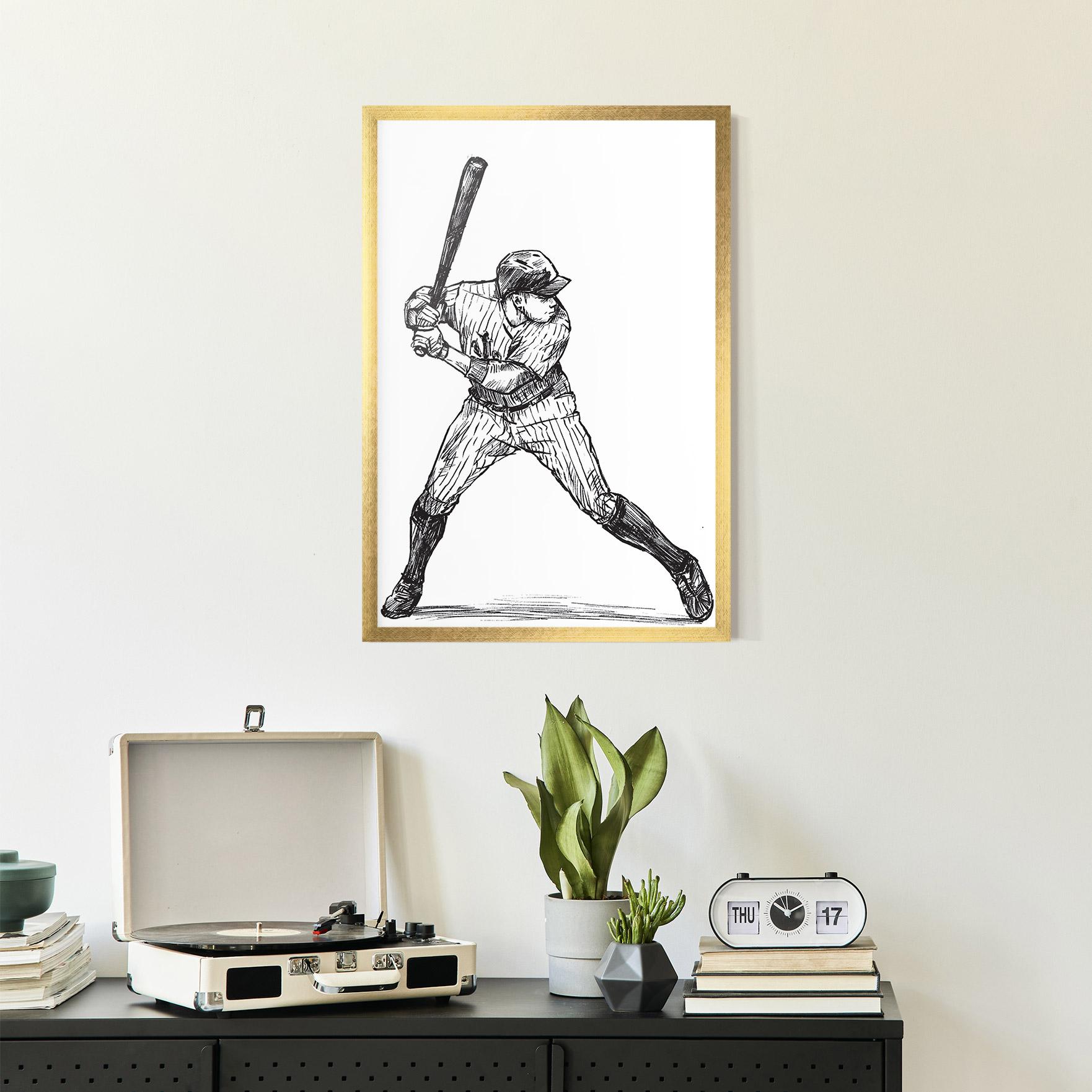 Keretezett Poszter Baseball Play mockup 2