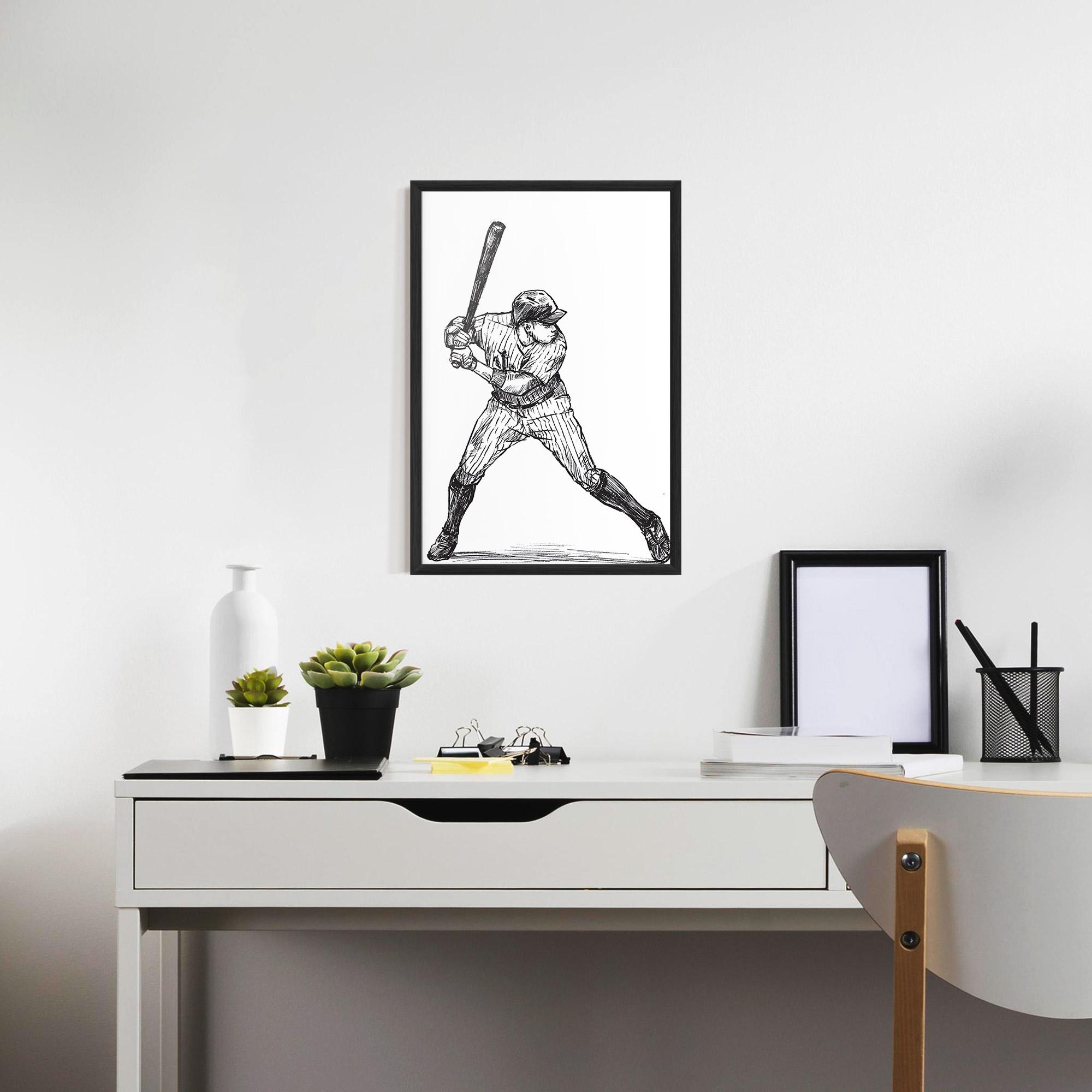 Keretezett Poszter Baseball Play mockup 7