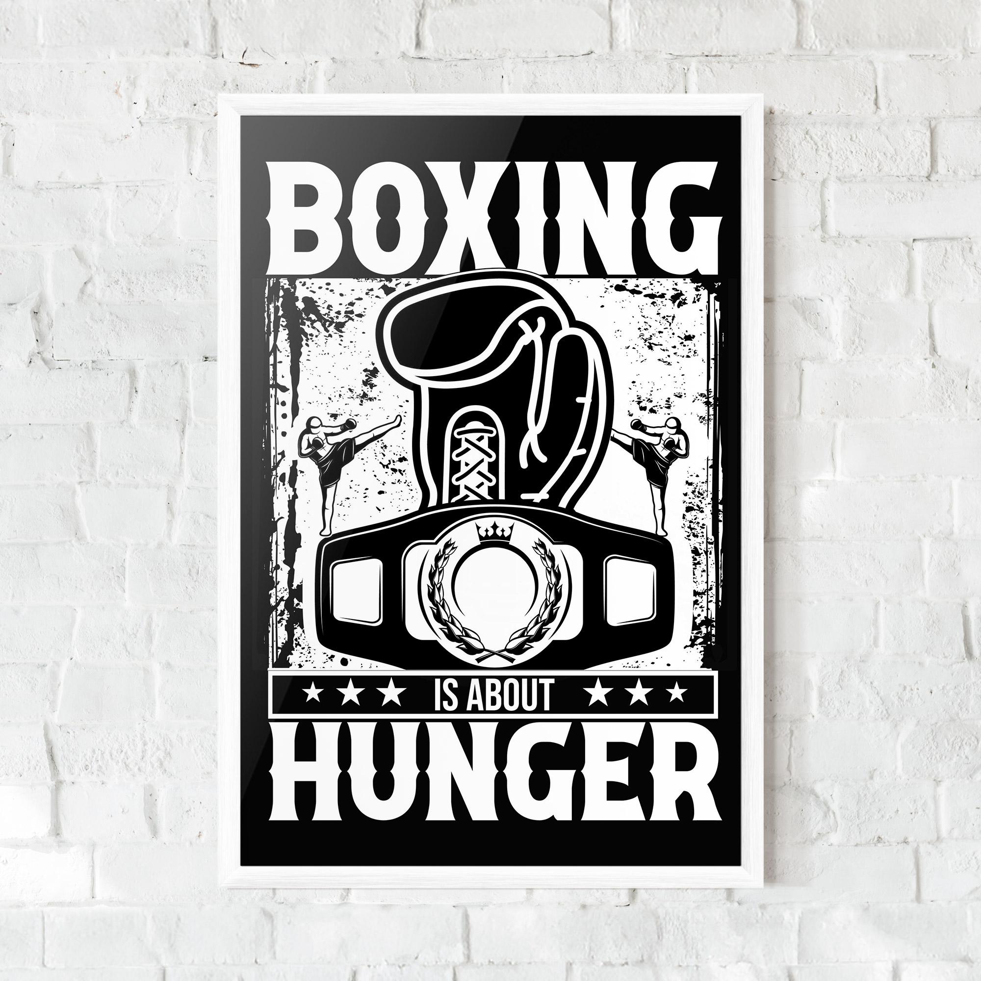 Keretezett Poszter Boxing Hunger mockup 0
