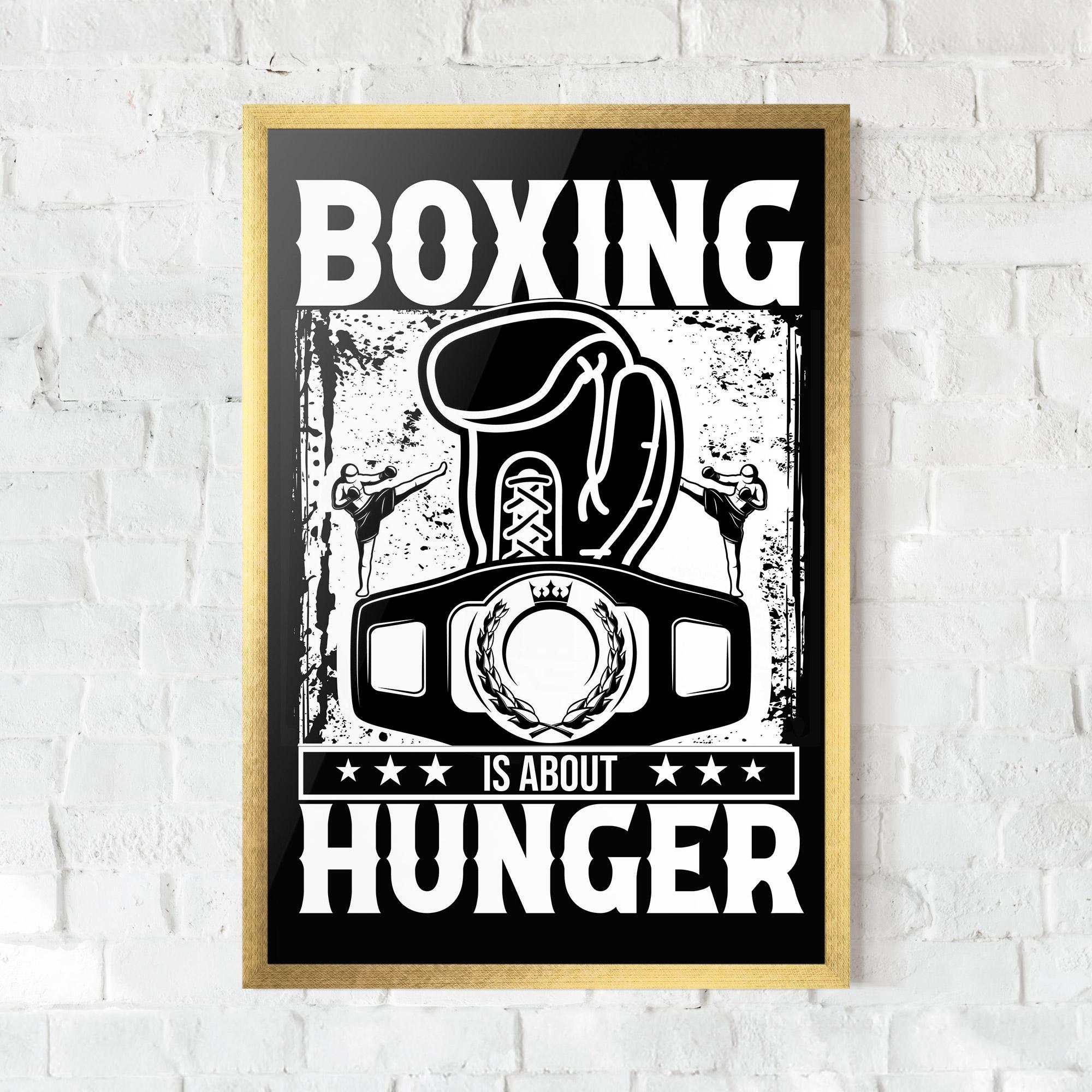 Keretezett Poszter Boxing Hunger mockup 0