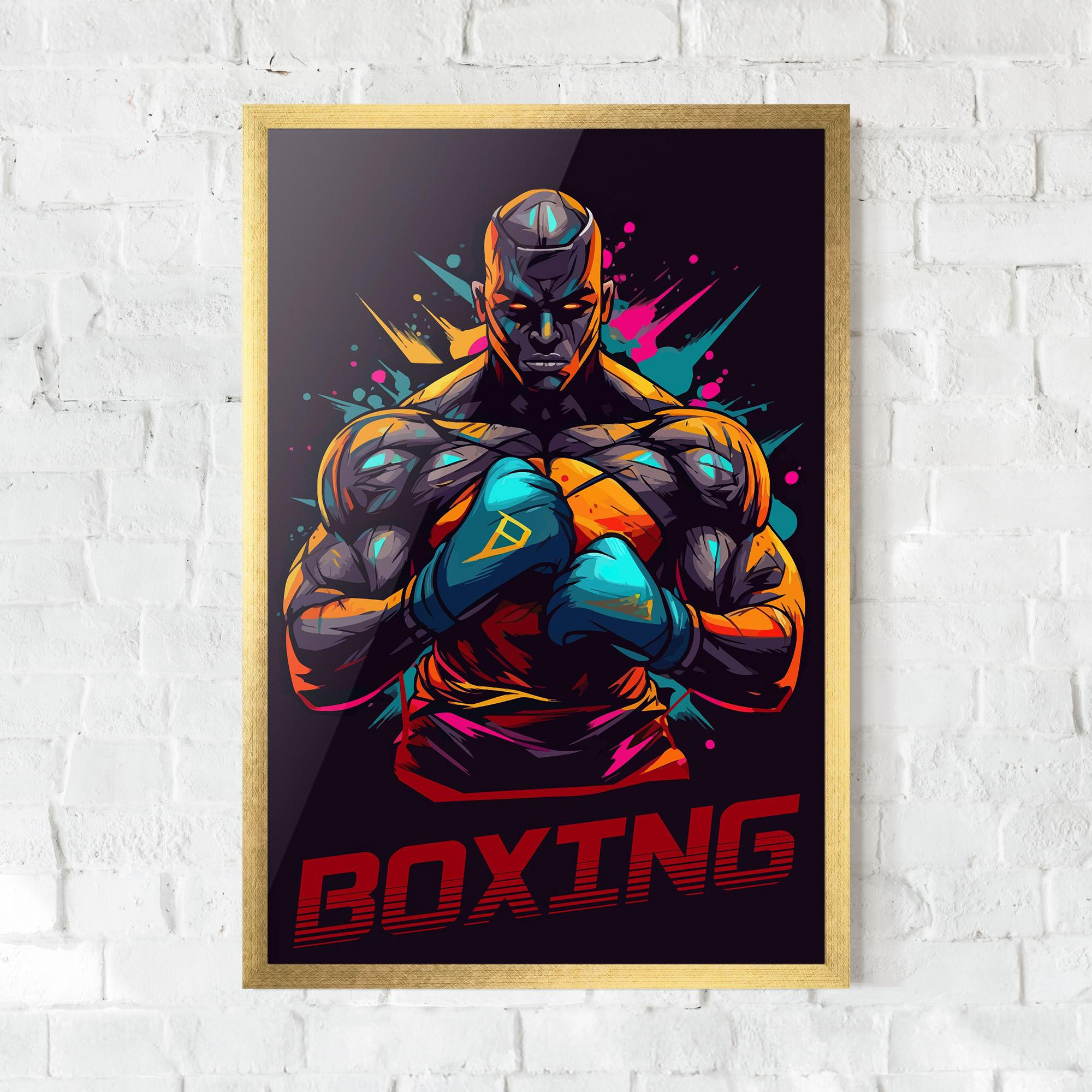 Keretezett Poszter Boxing Strong mockup 0