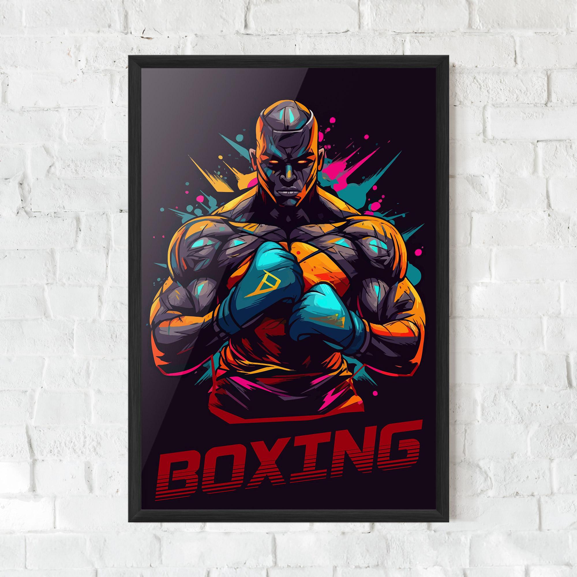 Keretezett Poszter Boxing Strong mockup 0