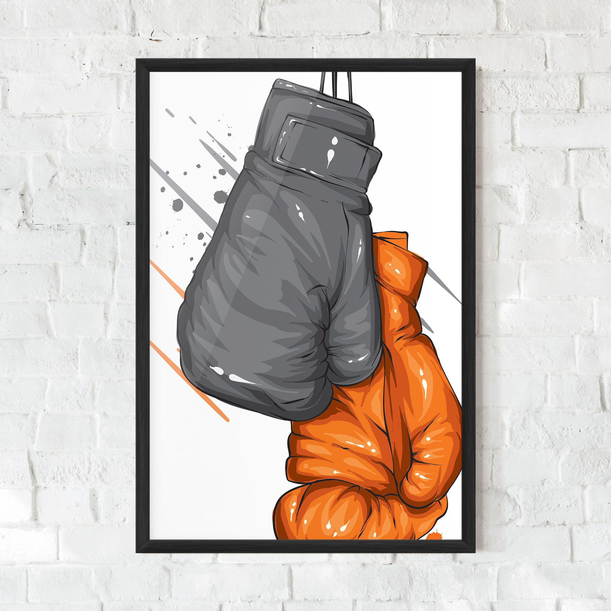 Grey Orange Glove mockup 0