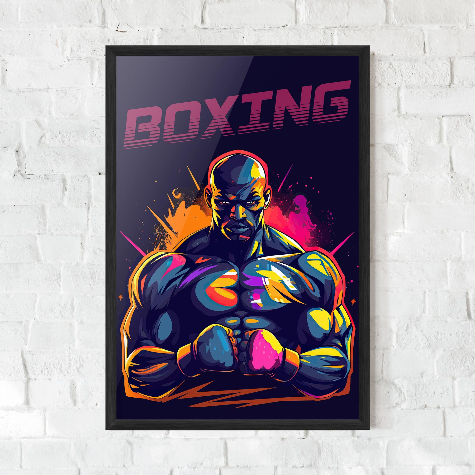 Keretezett Poszter Yellow Pink Box mockup 0