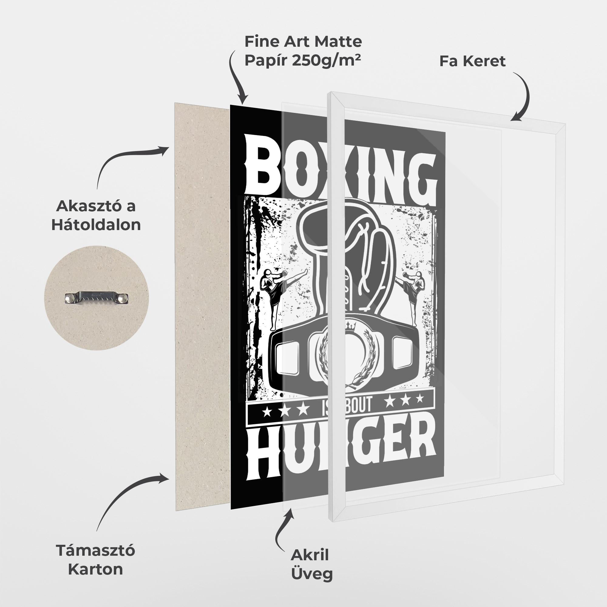 Keretezett Poszter Boxing Hunger mockup 1