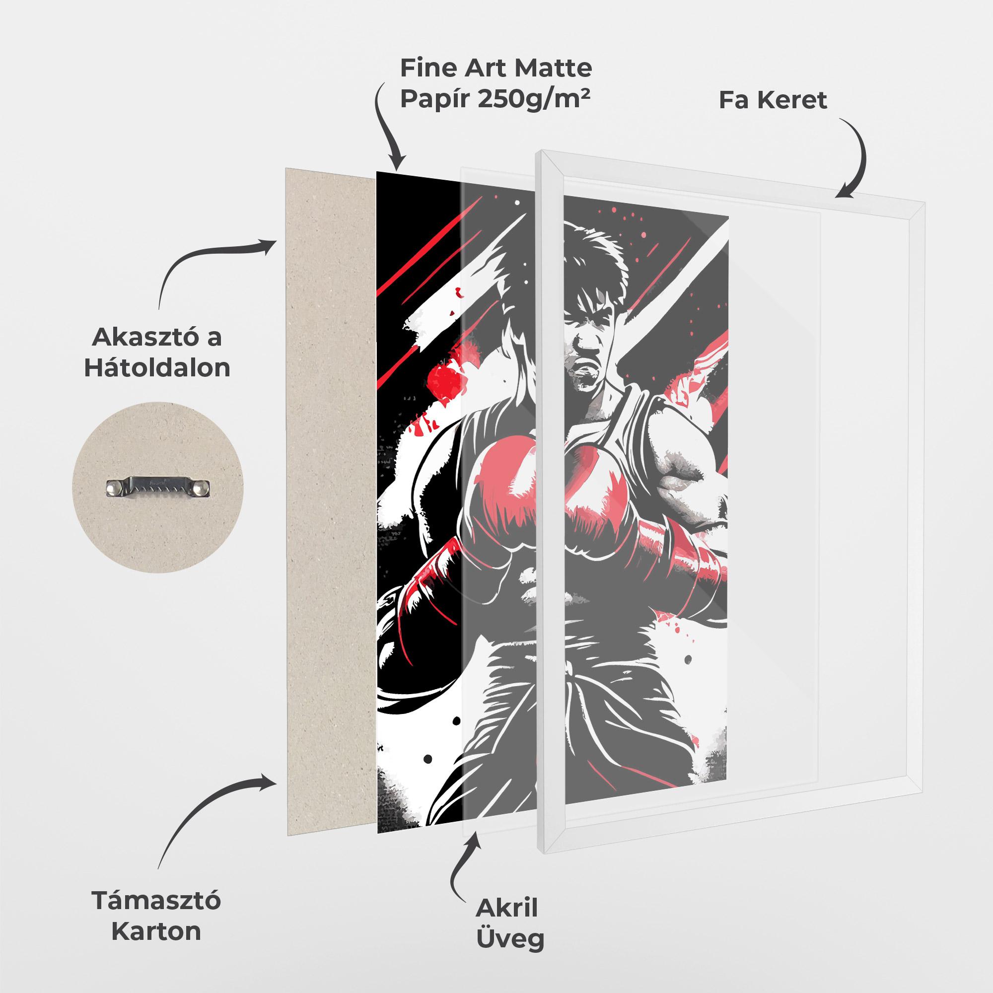 Keretezett Poszter Glove Video Game mockup 1