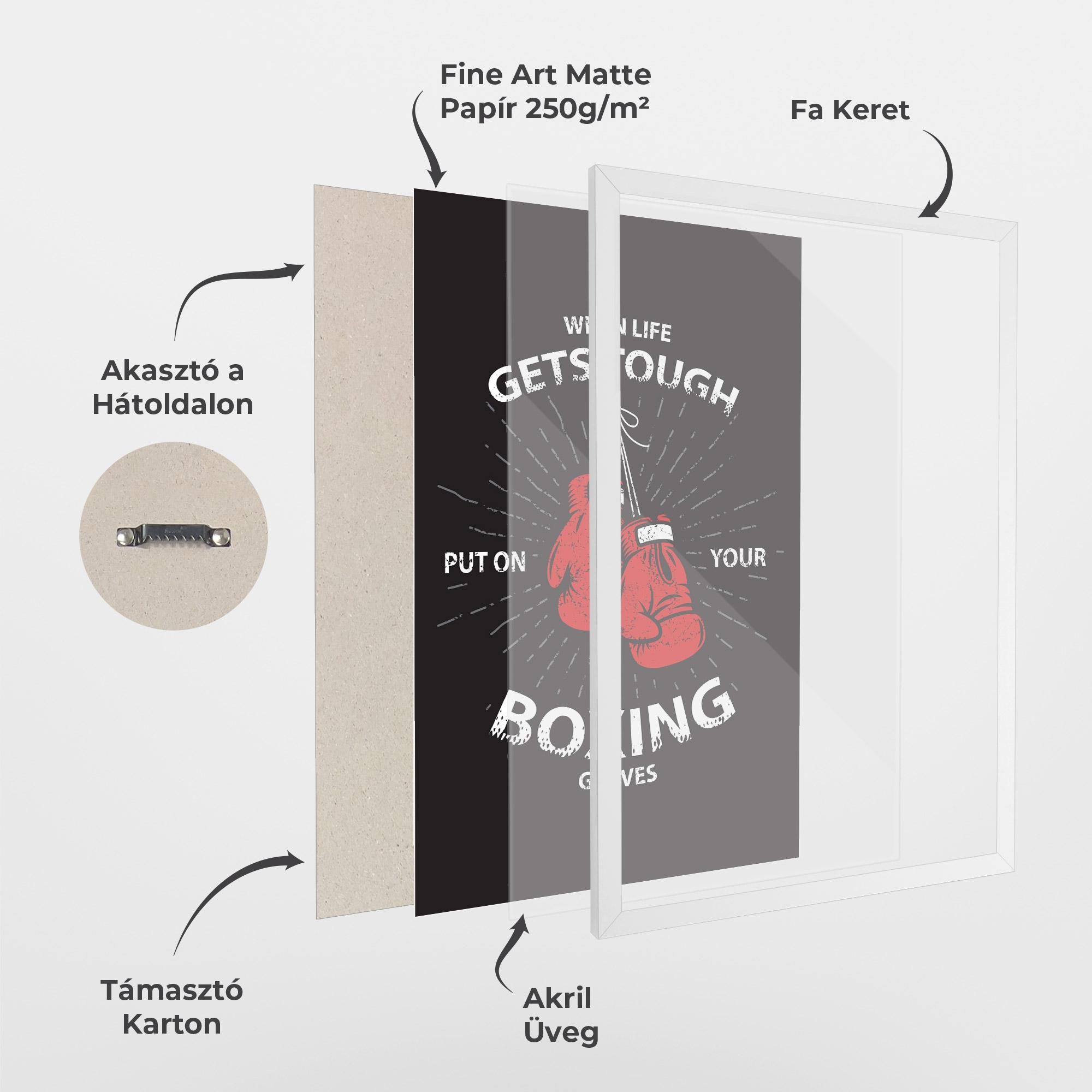 Keretezett Poszter Tough Life mockup 1