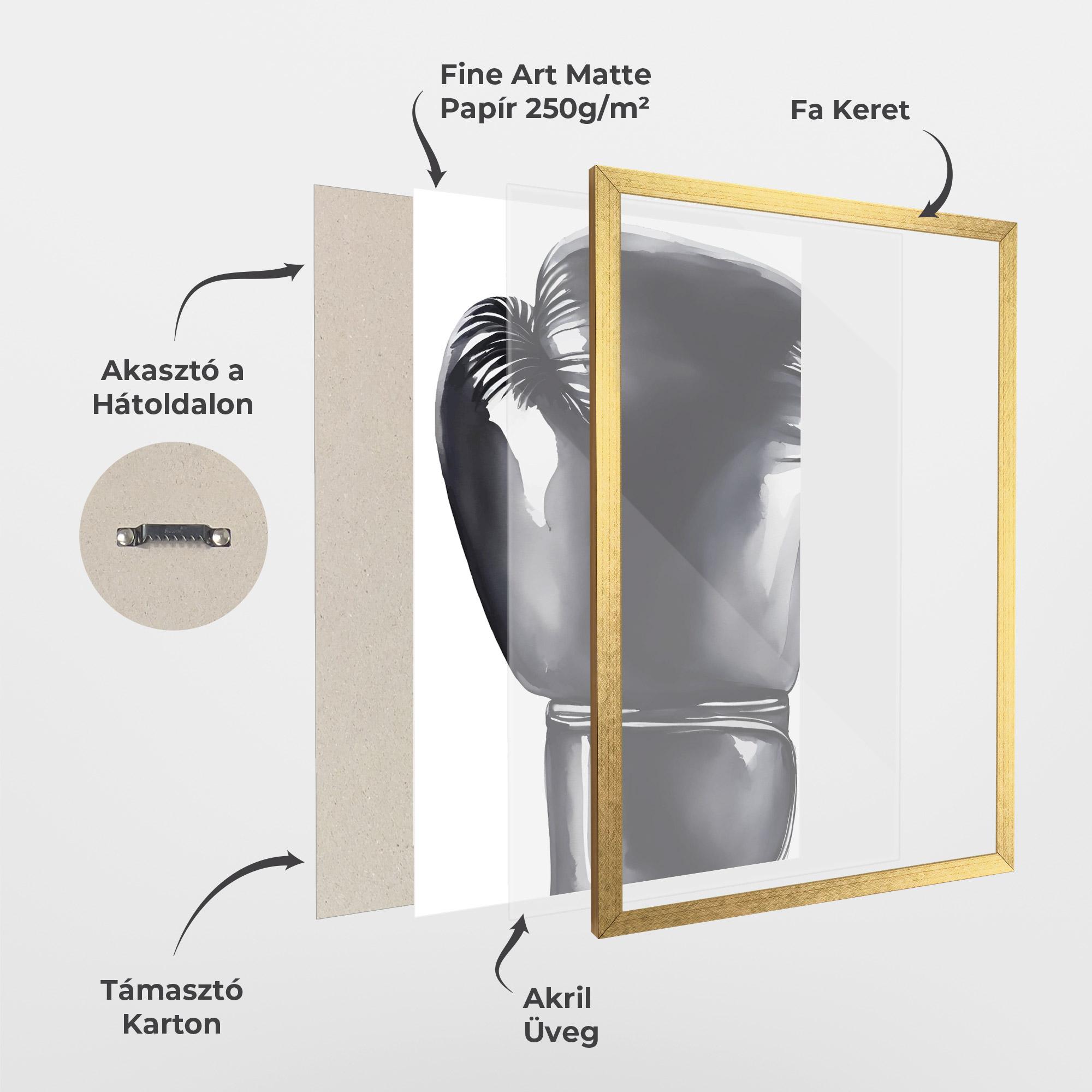 Keretezett Poszter Black Box Glove mockup 1