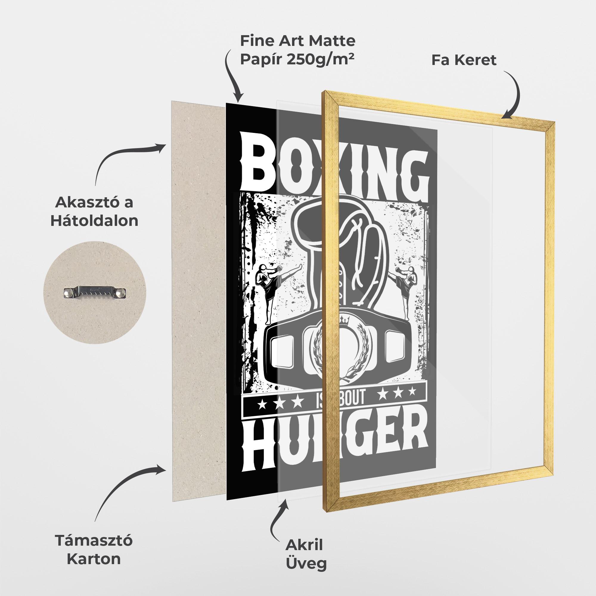 Keretezett Poszter Boxing Hunger mockup 1