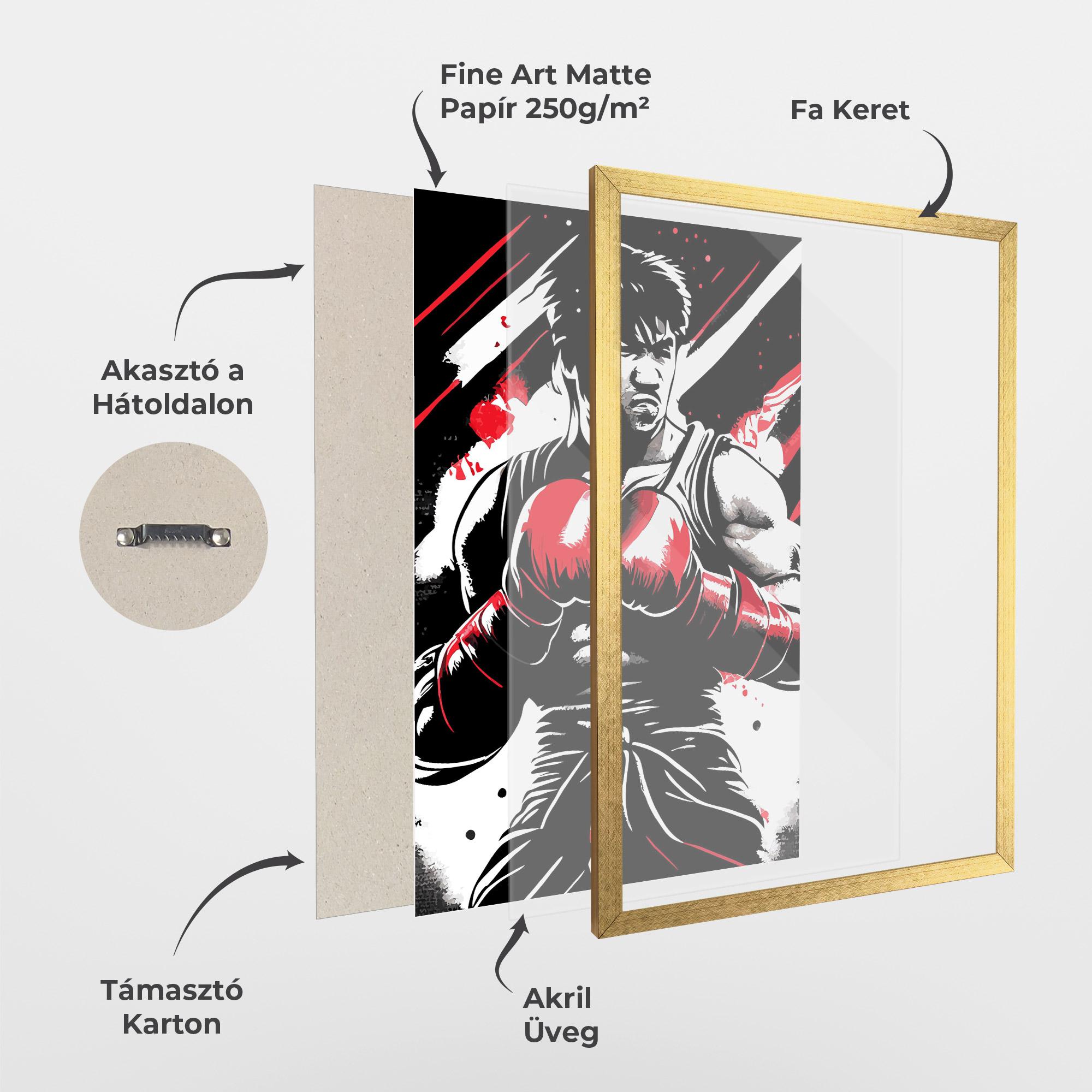 Keretezett Poszter Glove Video Game mockup 1