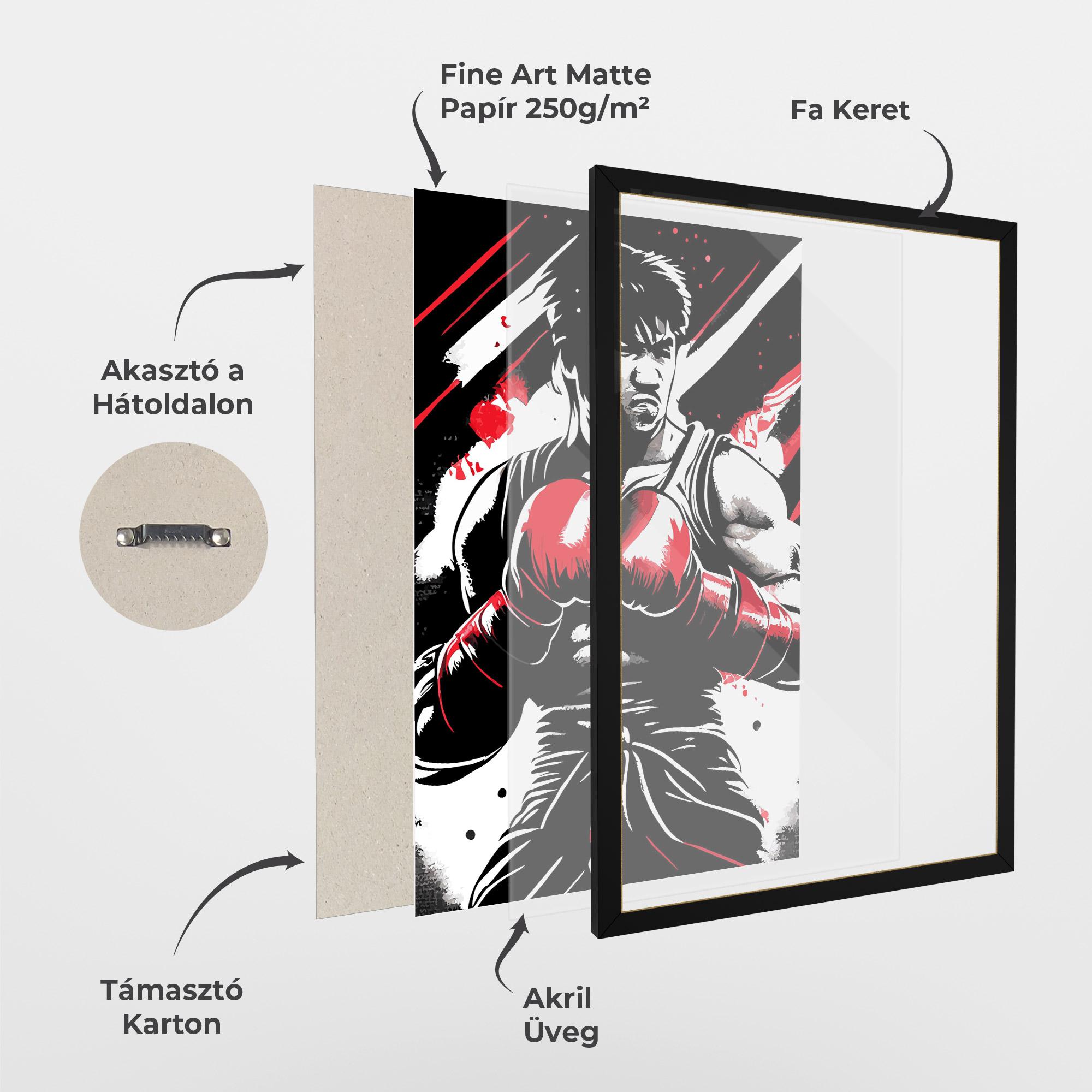 Keretezett Poszter Glove Video Game mockup 1