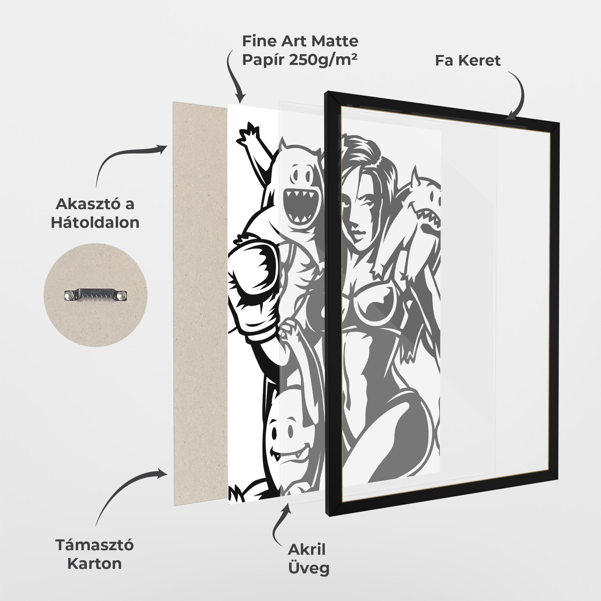 Keretezett Poszter Woman Boxing mockup 1