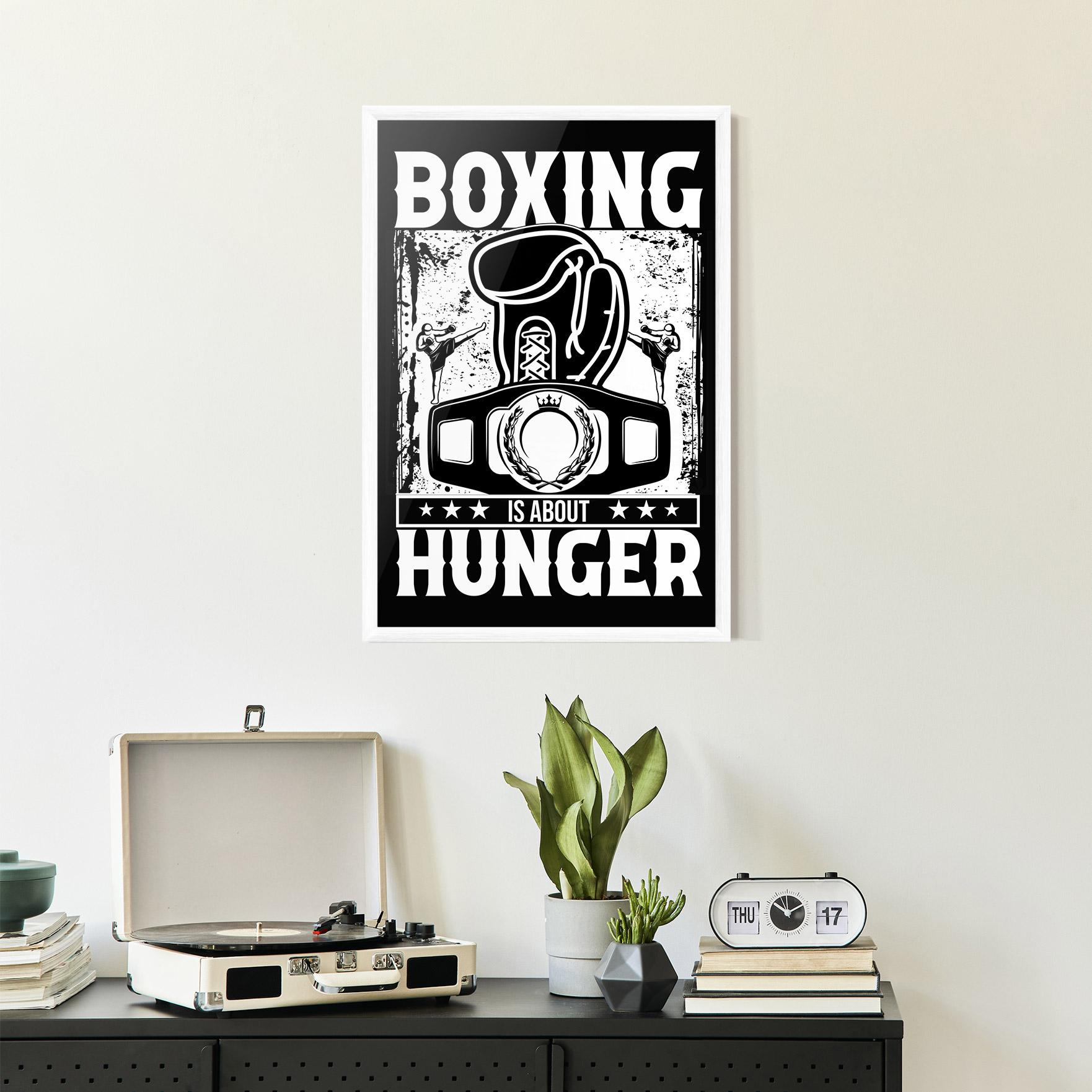 Keretezett Poszter Boxing Hunger mockup 2