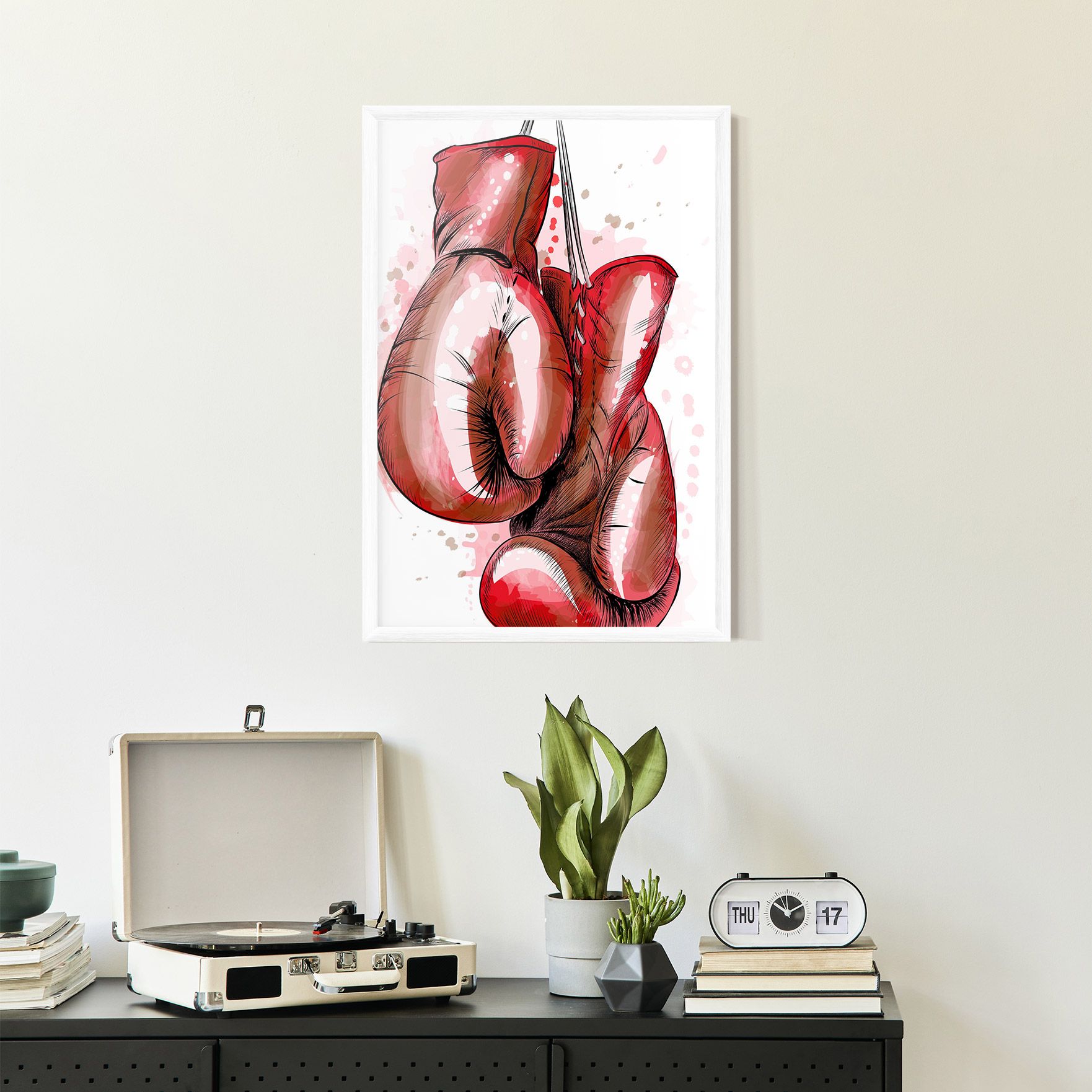 Red Painted Gloves mockup 2