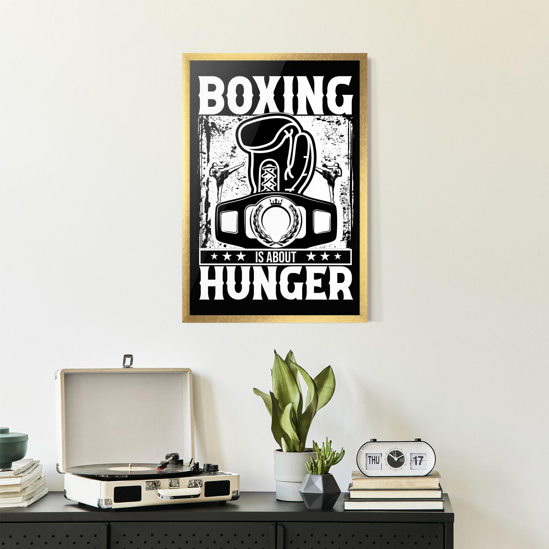 Keretezett Poszter Boxing Hunger mockup 2