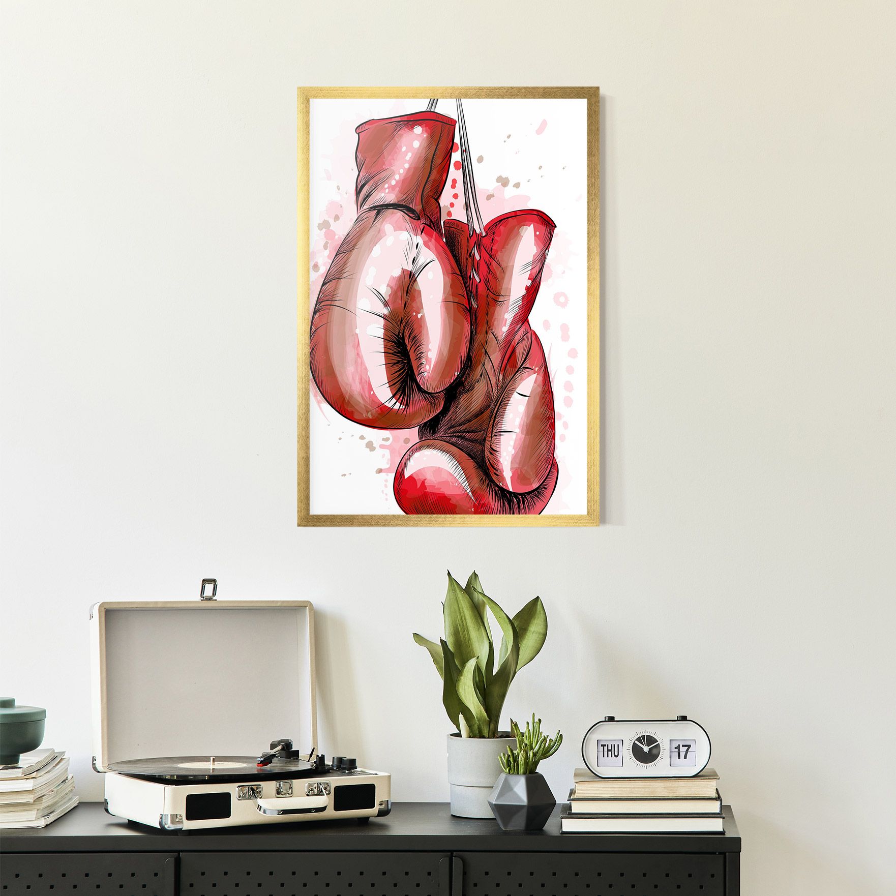 Red Painted Gloves mockup 2