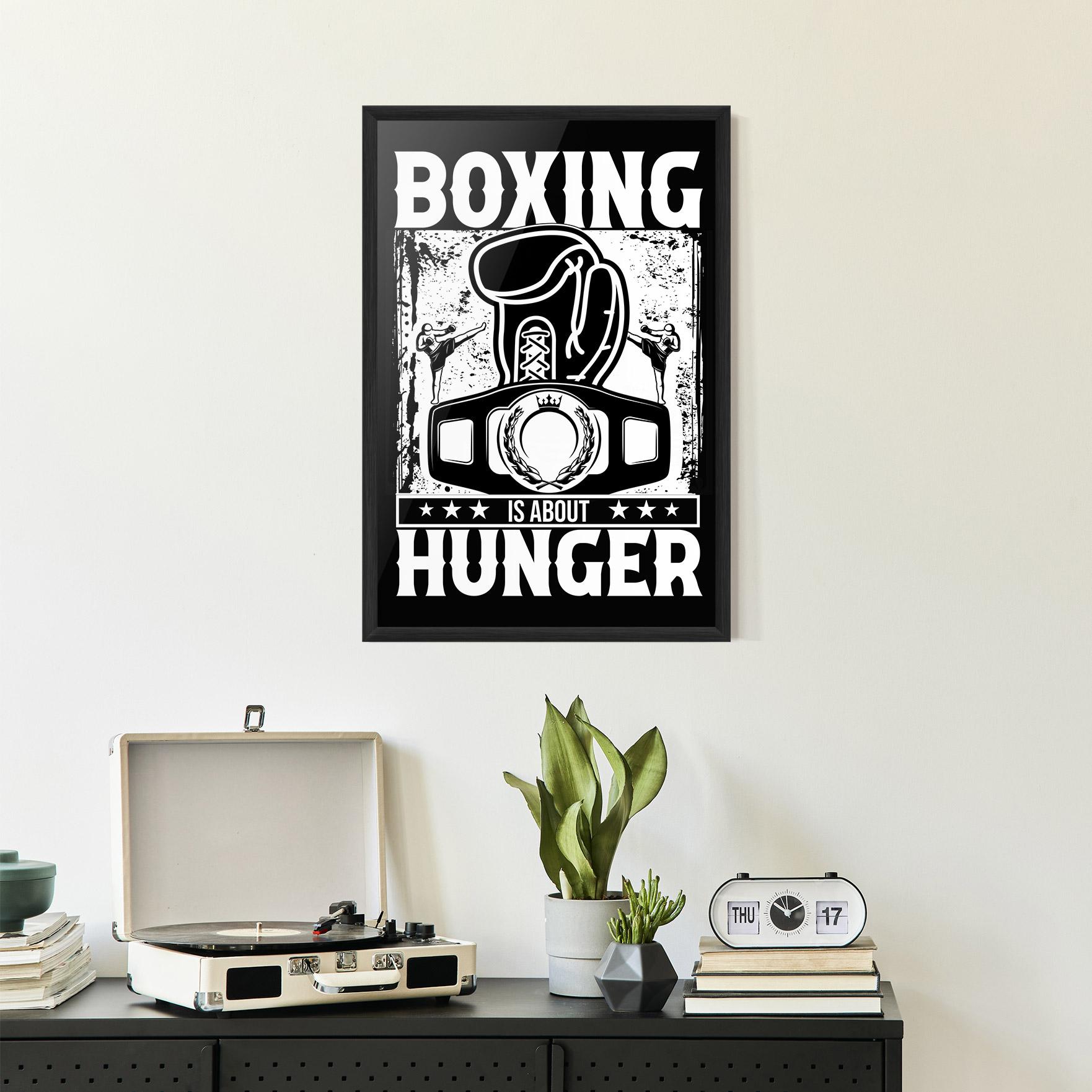 Keretezett Poszter Boxing Hunger mockup 2