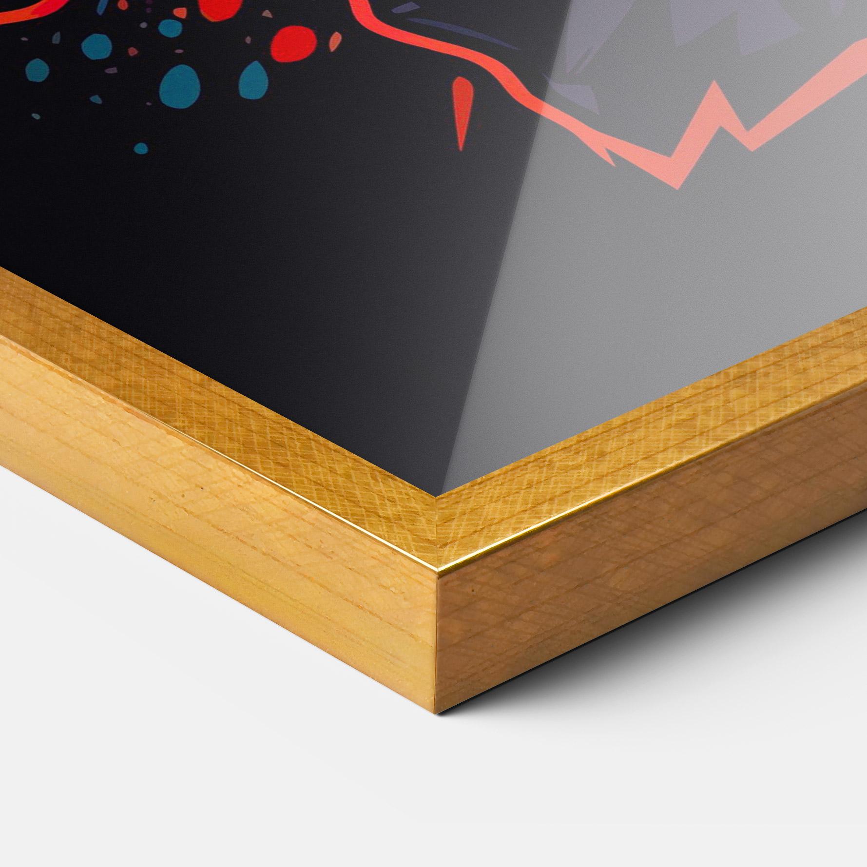 Keretezett Poszter Yellow Light Box mockup 3