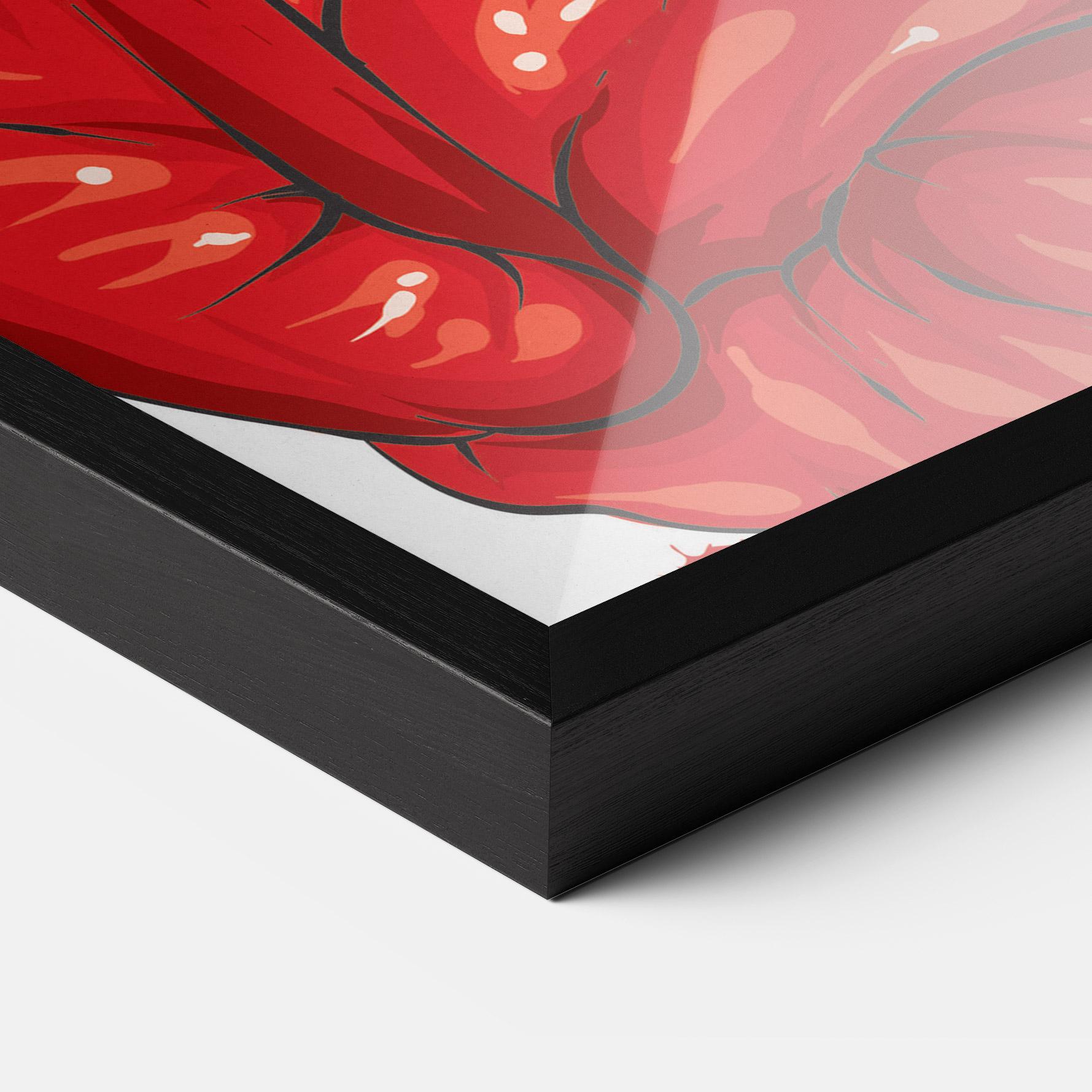 Keretezett Poszter Blue Red Gloves mockup 3