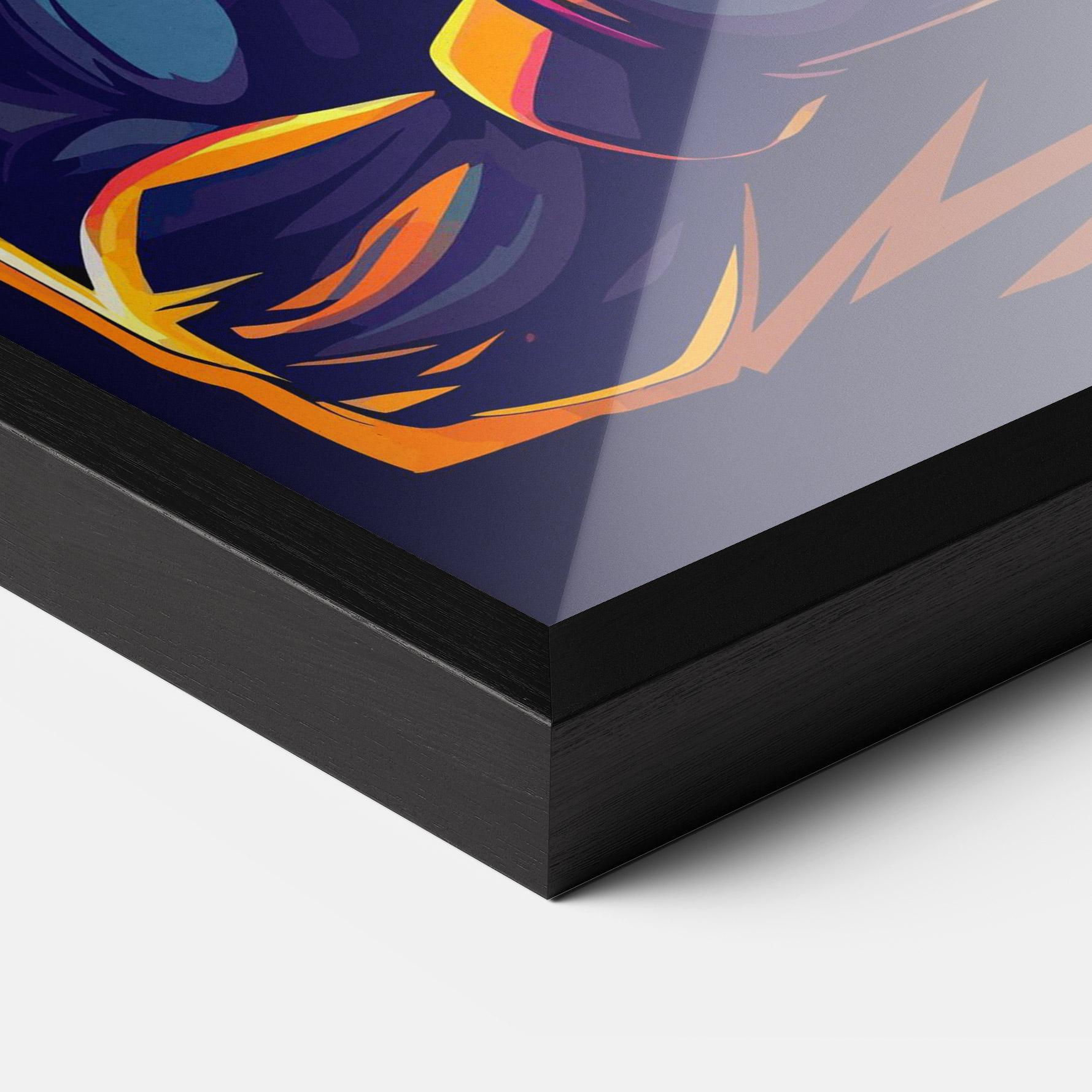 Keretezett Poszter Yellow Pink Box mockup 3