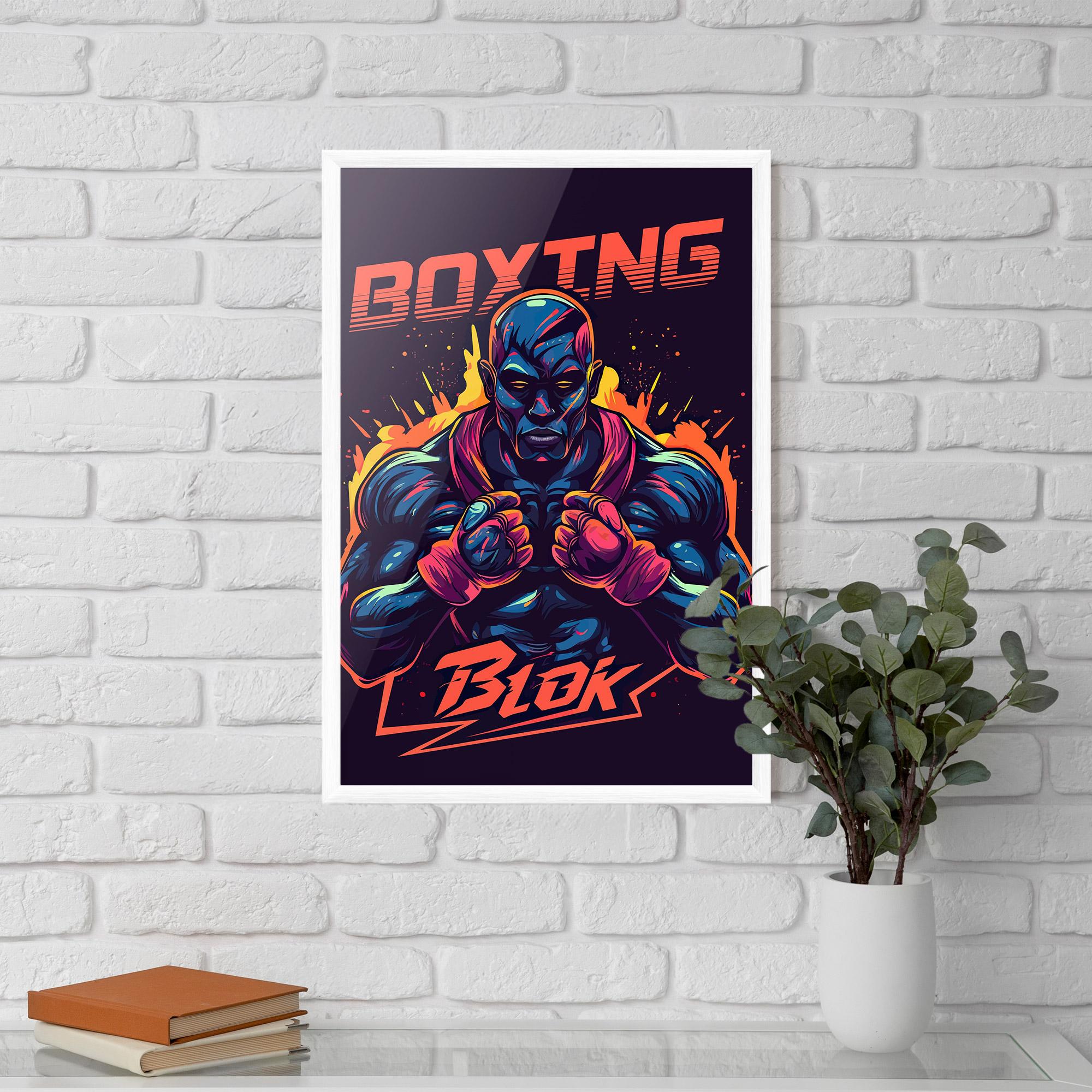 Keretezett Poszter Boxing Blok mockup 5