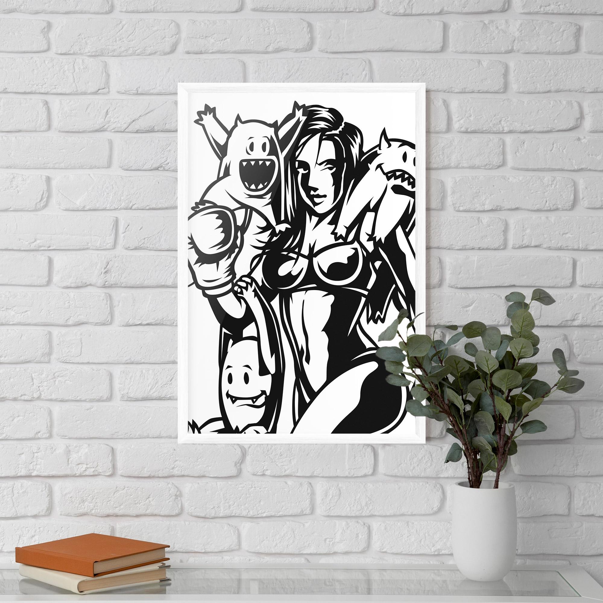 Keretezett Poszter Woman Boxing mockup 5