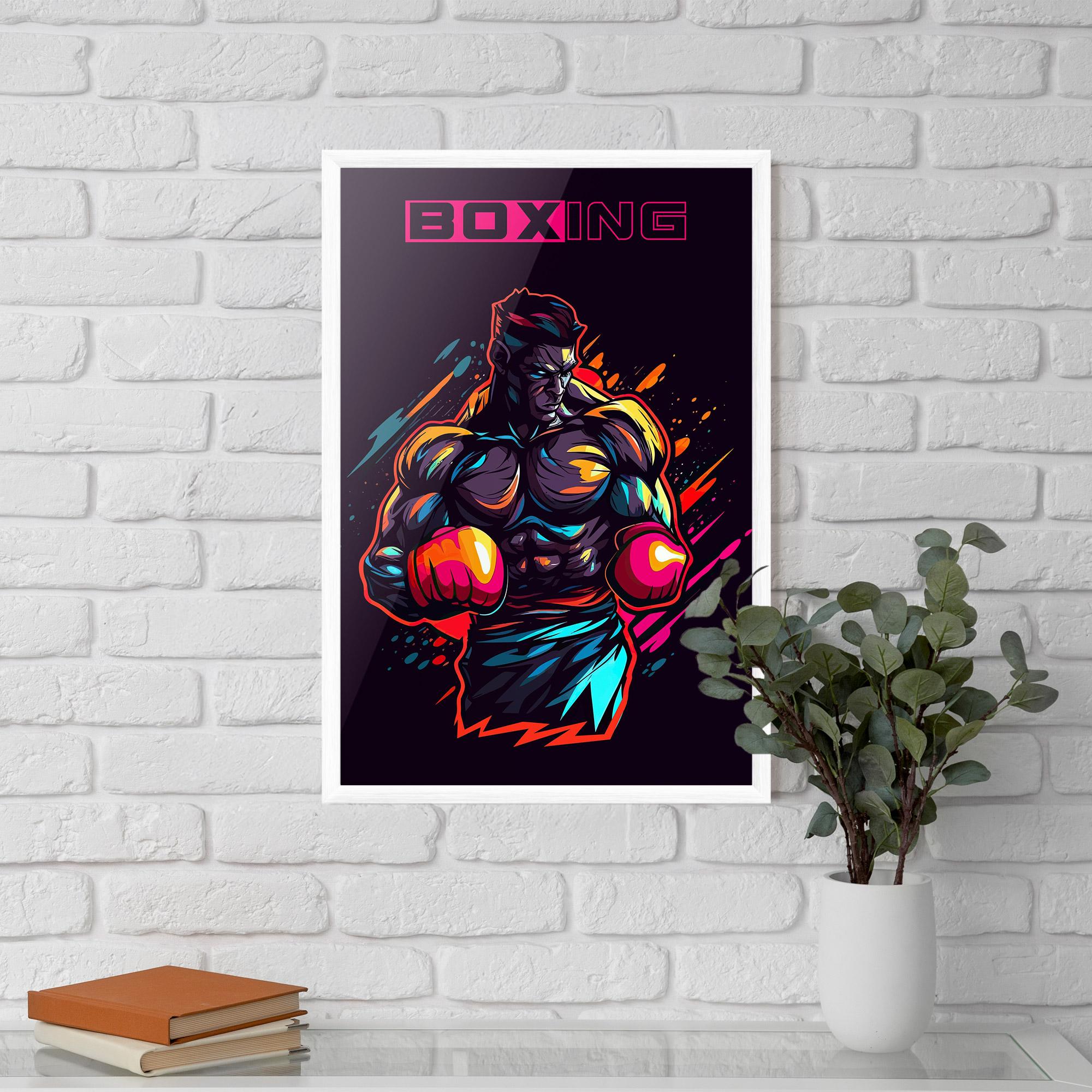 Keretezett Poszter Yellow Light Box mockup 5