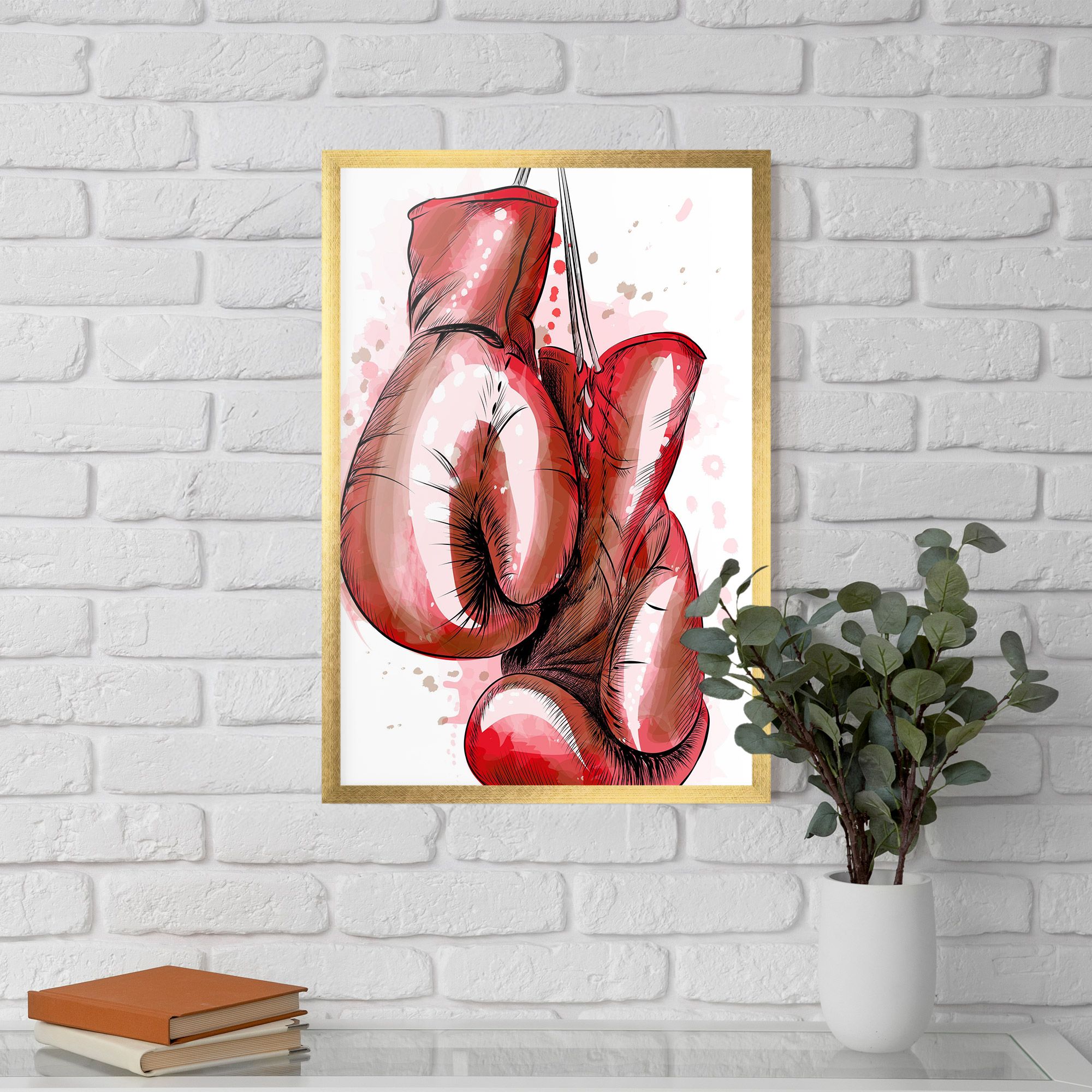 Red Painted Gloves mockup 5