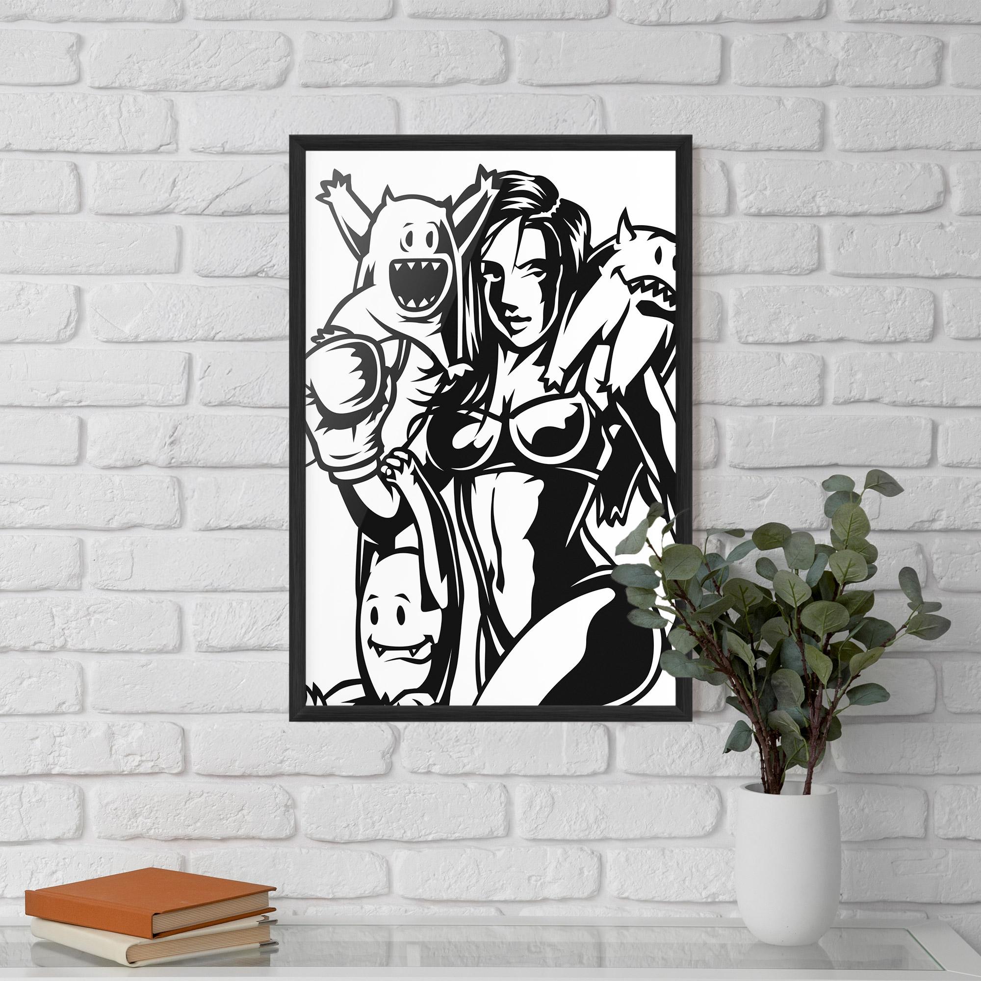 Keretezett Poszter Woman Boxing mockup 5