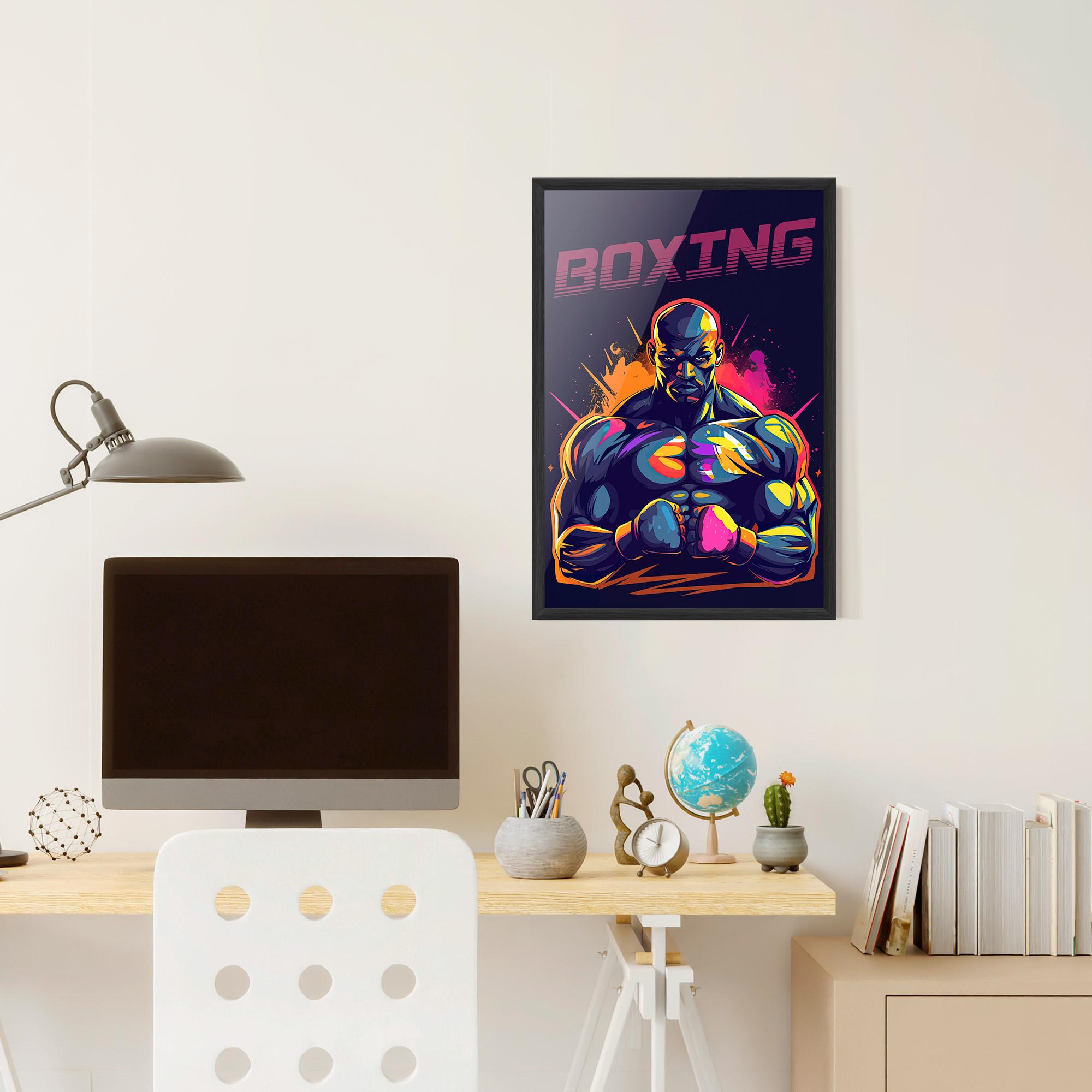 Keretezett Poszter Yellow Pink Box mockup 6