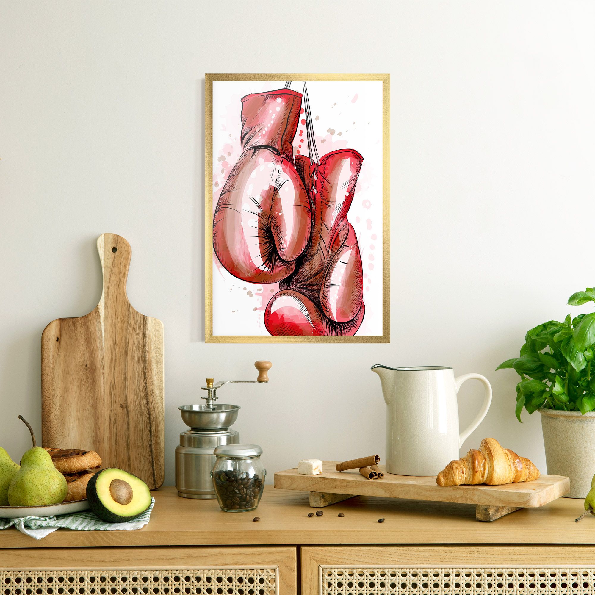 Red Painted Gloves mockup 8